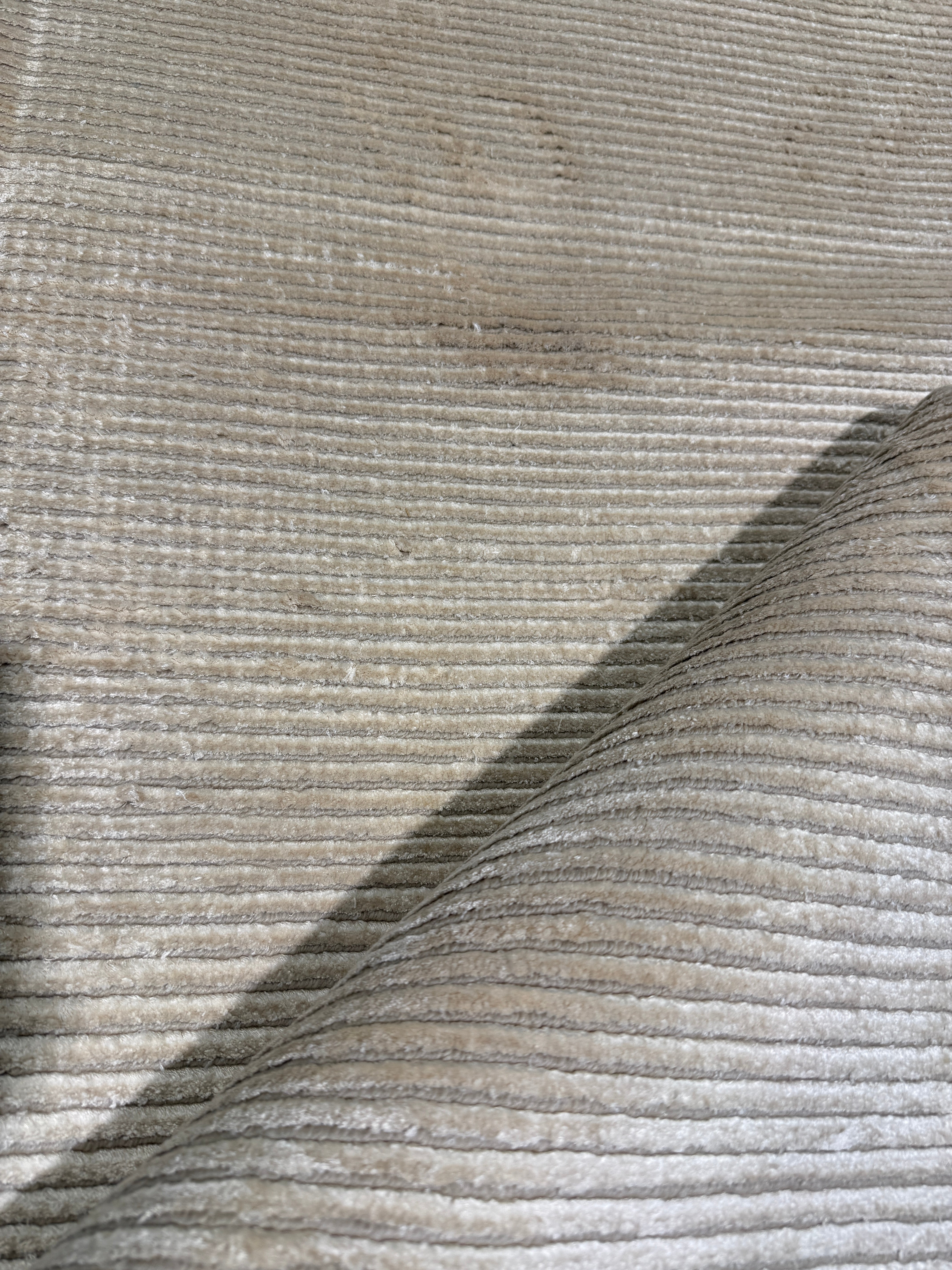 Jean Hersholt 2.6x9.9 Silver and Beige Hand-Knotted Runner Rug CLEARANCE