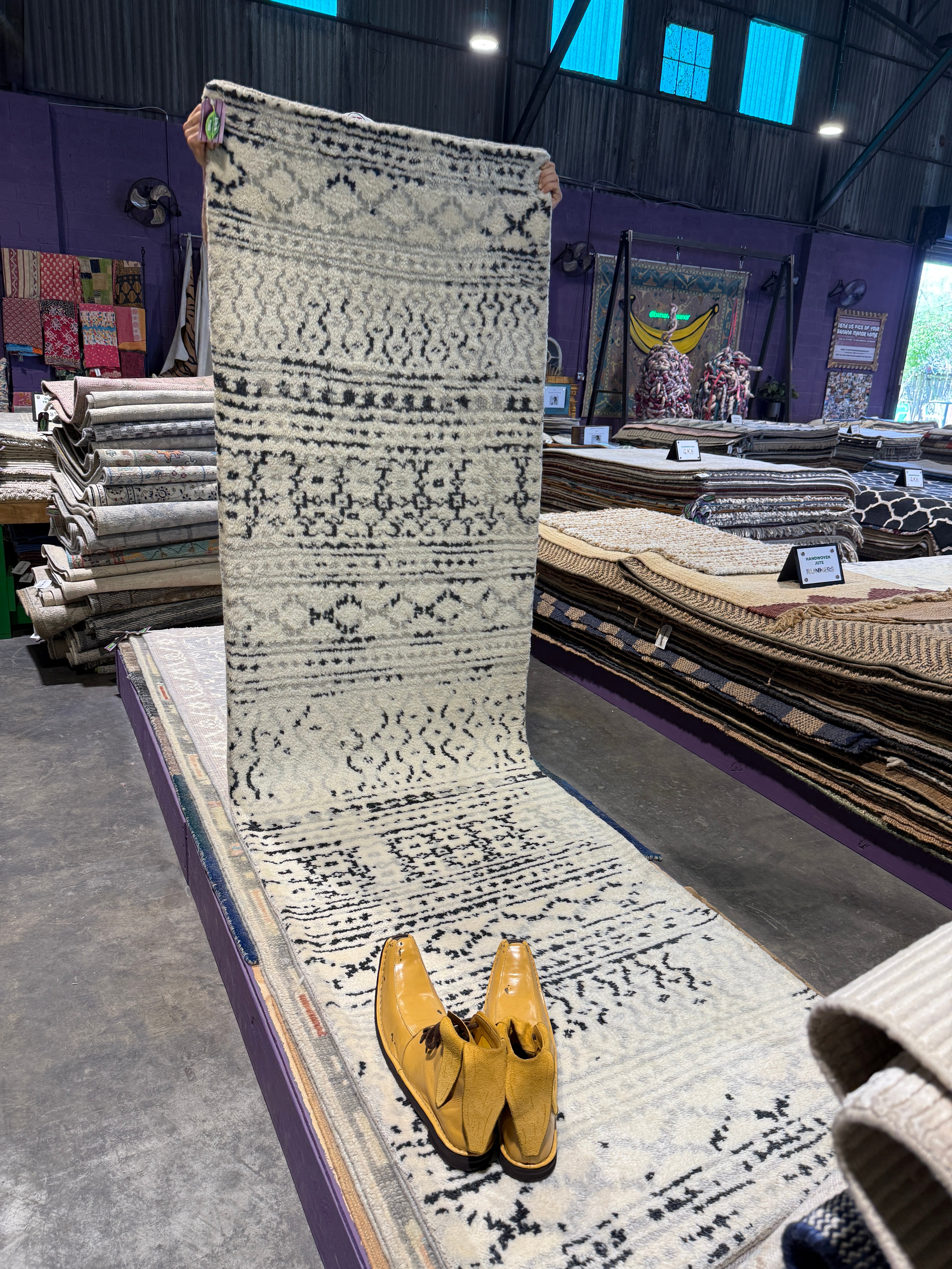 Khobe Clarke 3x9.9 Hand-Knotted Silver and Grey Modern Abstract Runner