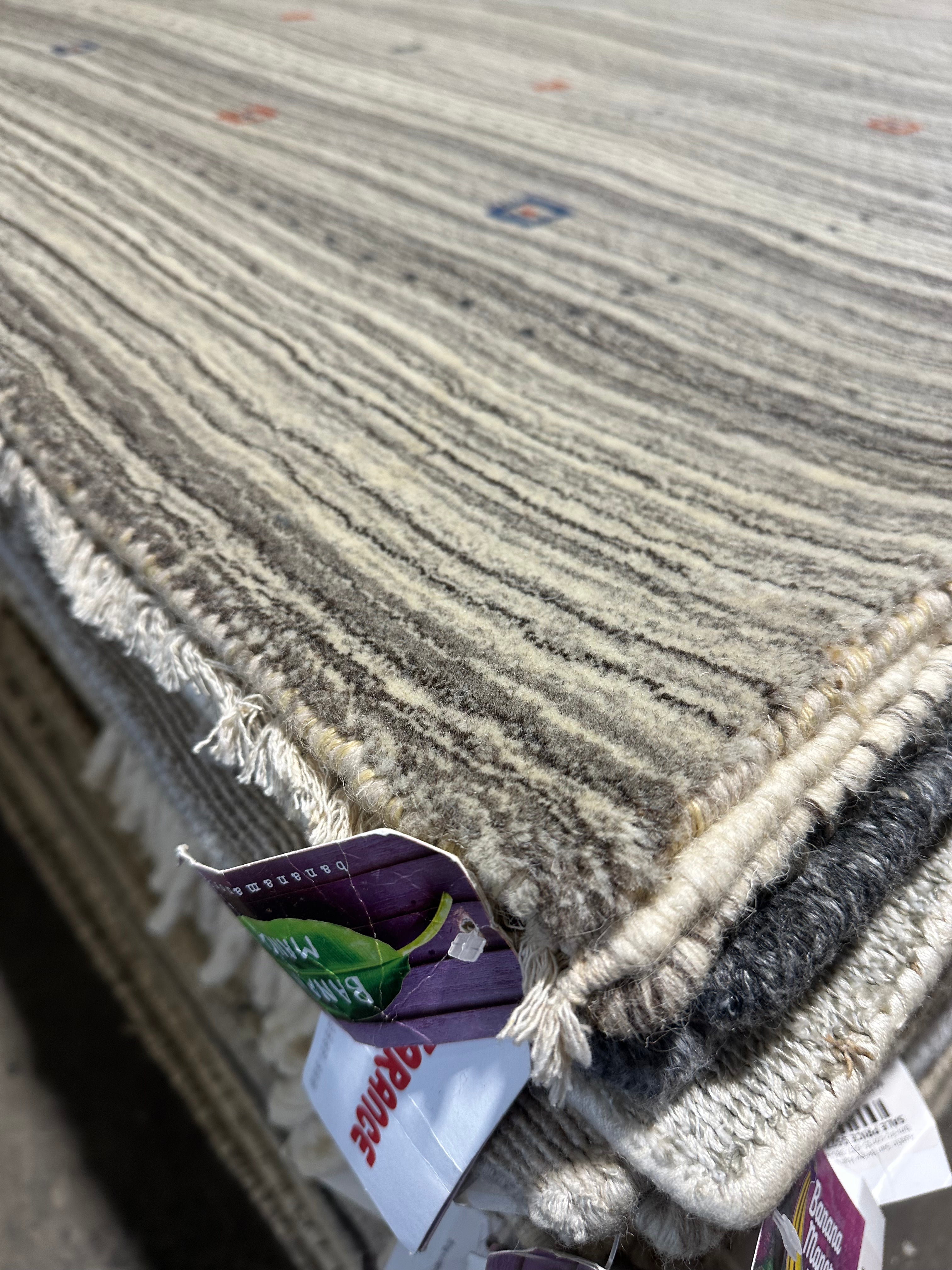 Carter 6.6x8.6  Grey Mixed Handwoven Rug