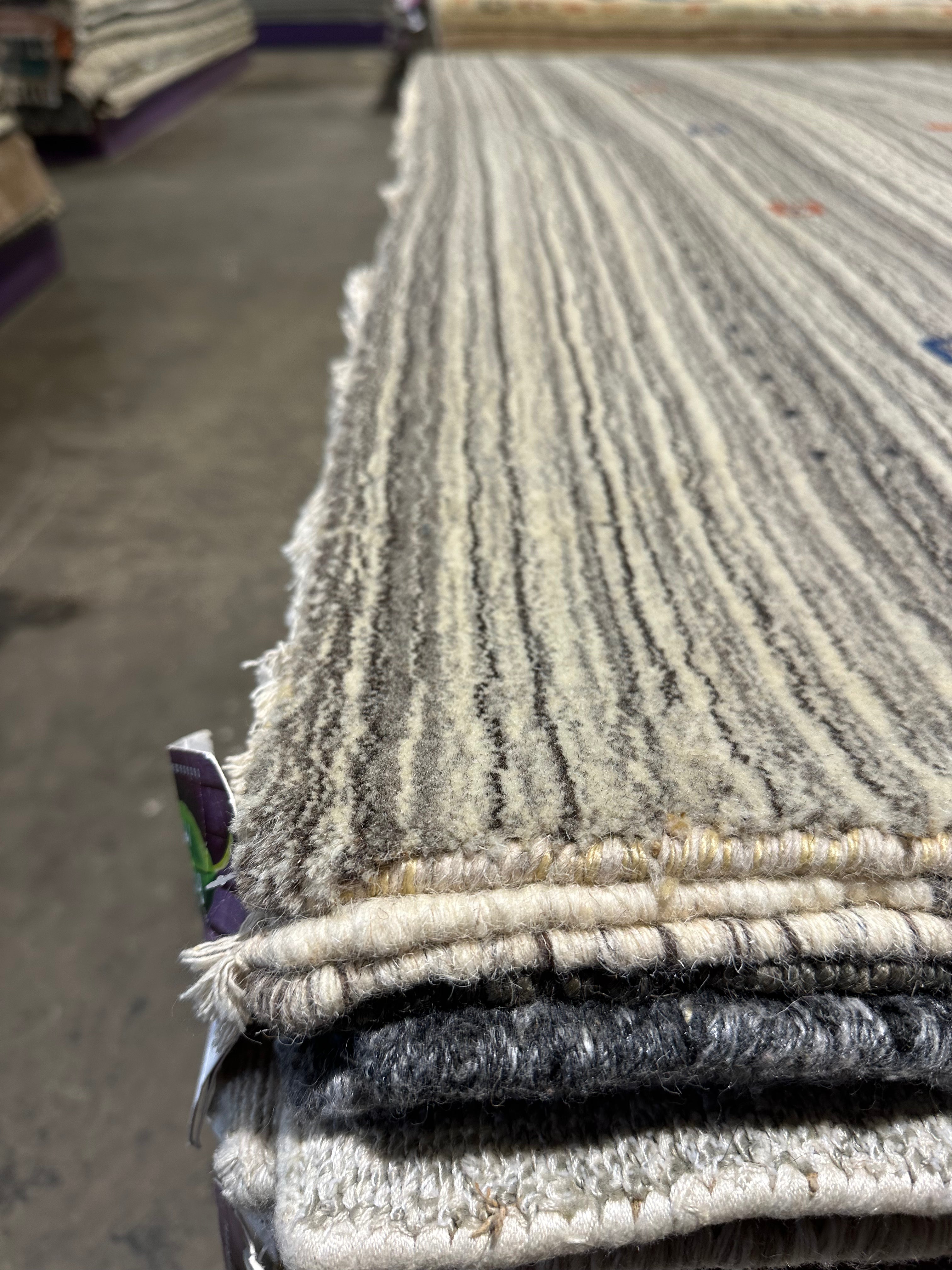 Carter 6.6x8.6  Grey Mixed Handwoven Rug