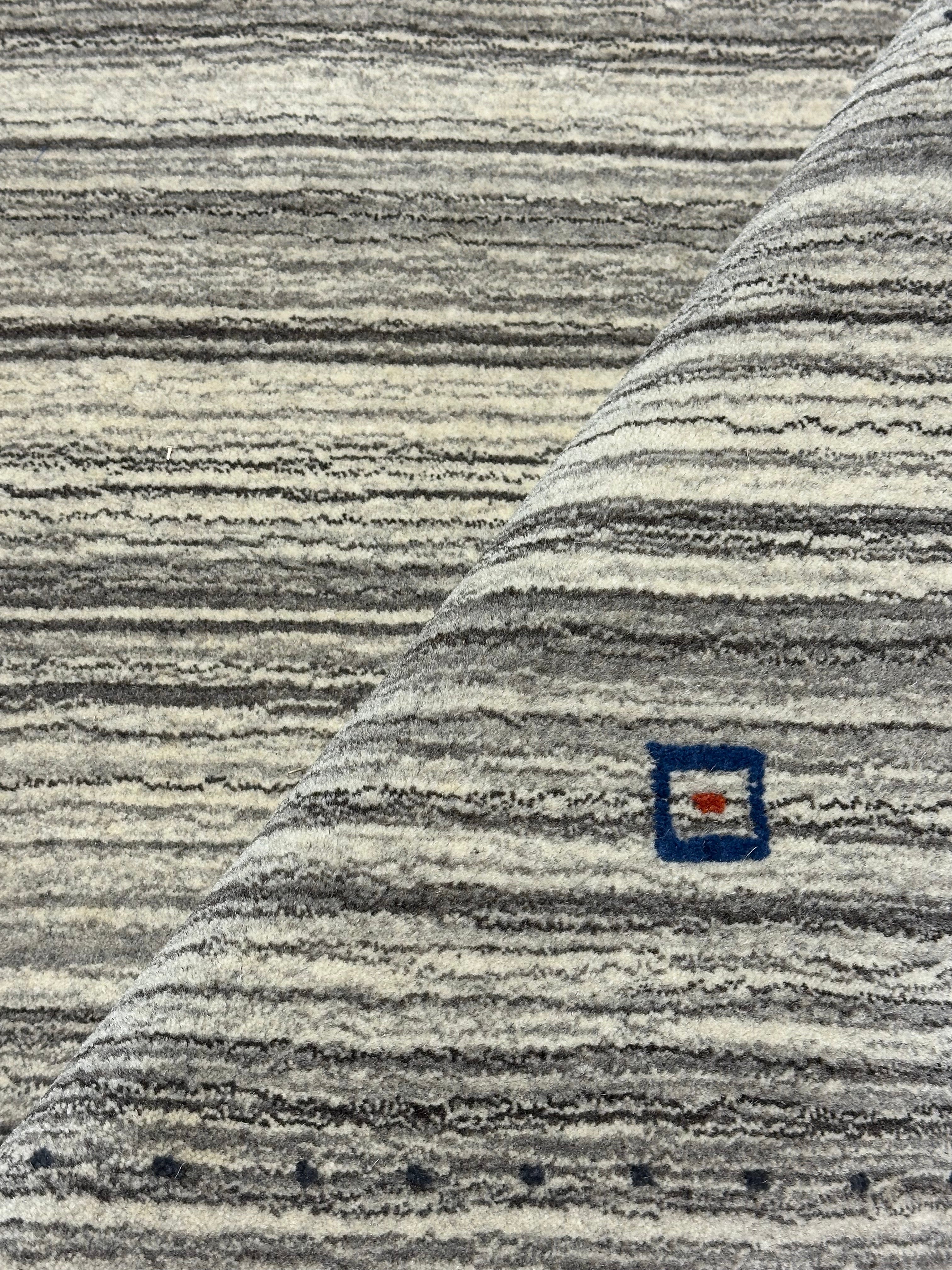 Carter 6.6x8.6  Grey Mixed Handwoven Rug