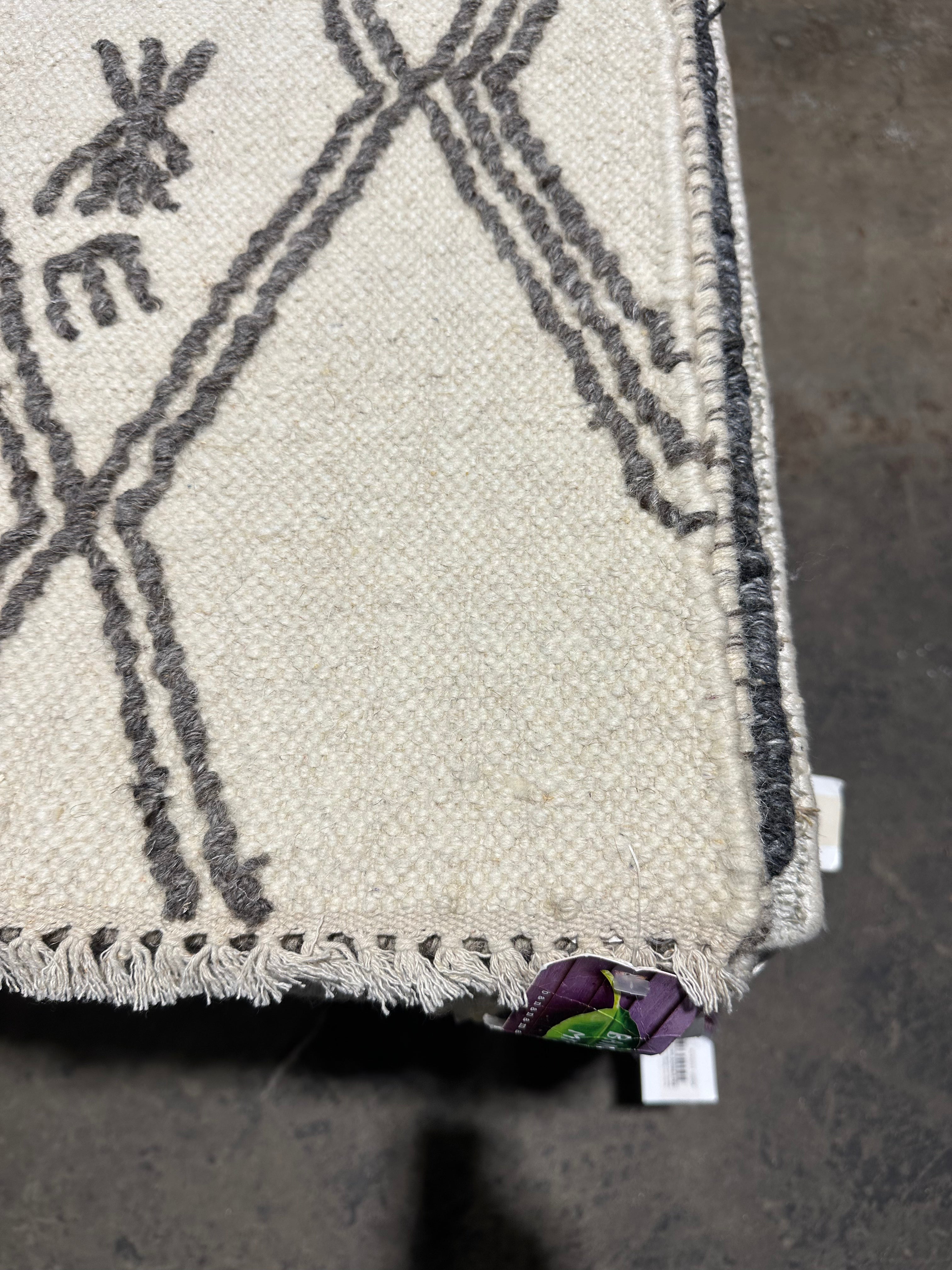 Norman 6x9 Handwoven Textured Modern Ivory