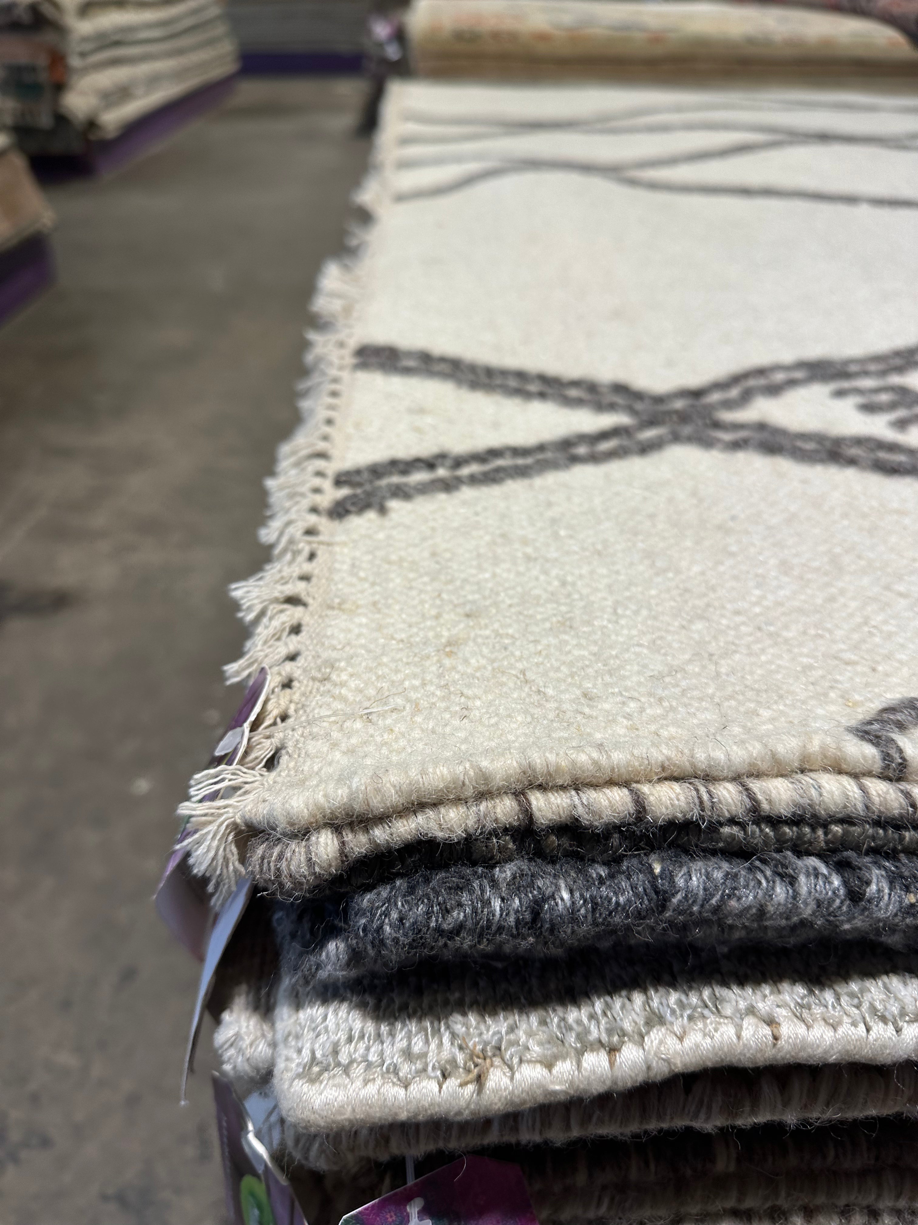 Norman 6x9 Handwoven Textured Modern Ivory