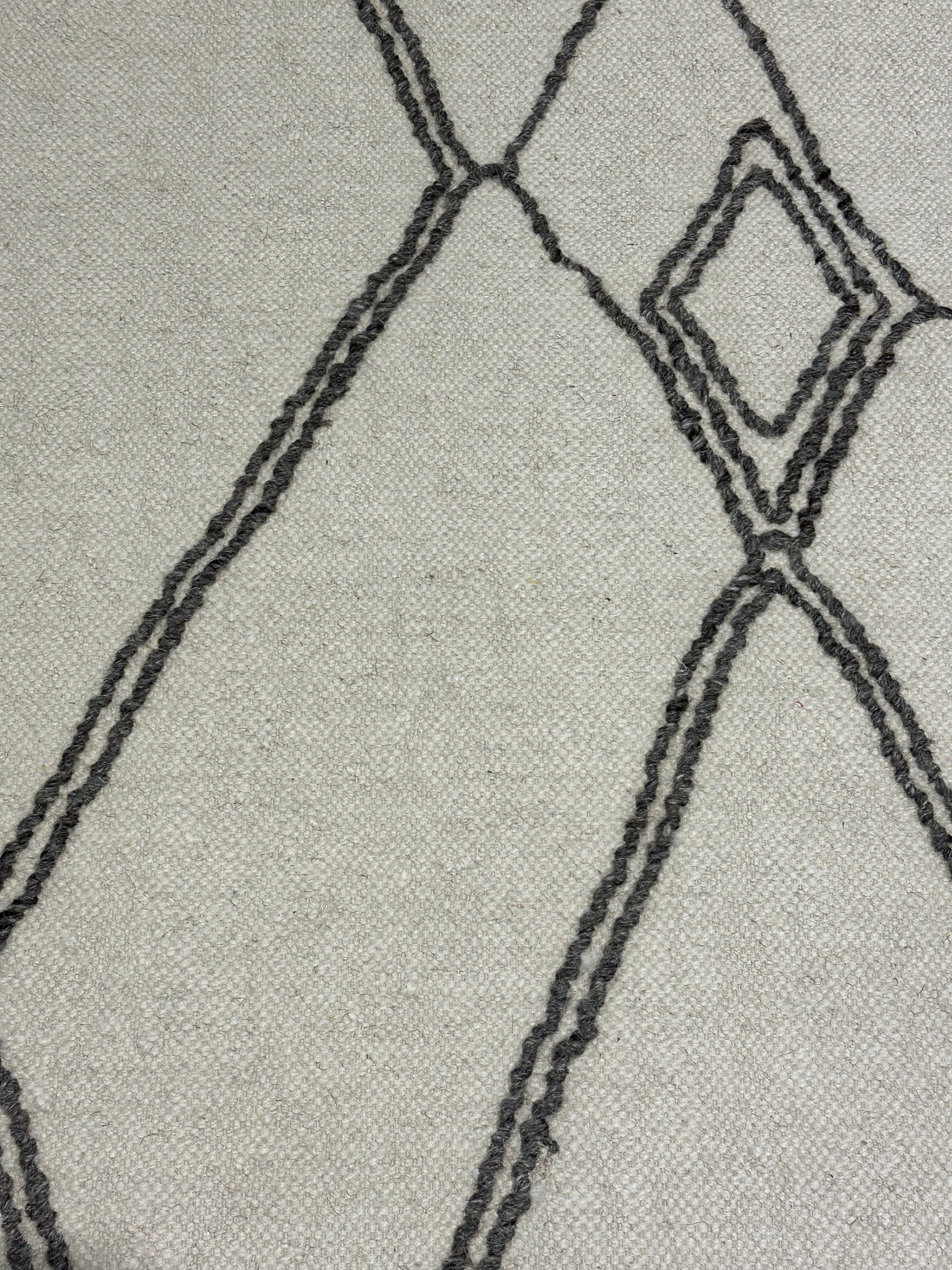Norman 6x9 Handwoven Textured Modern Ivory