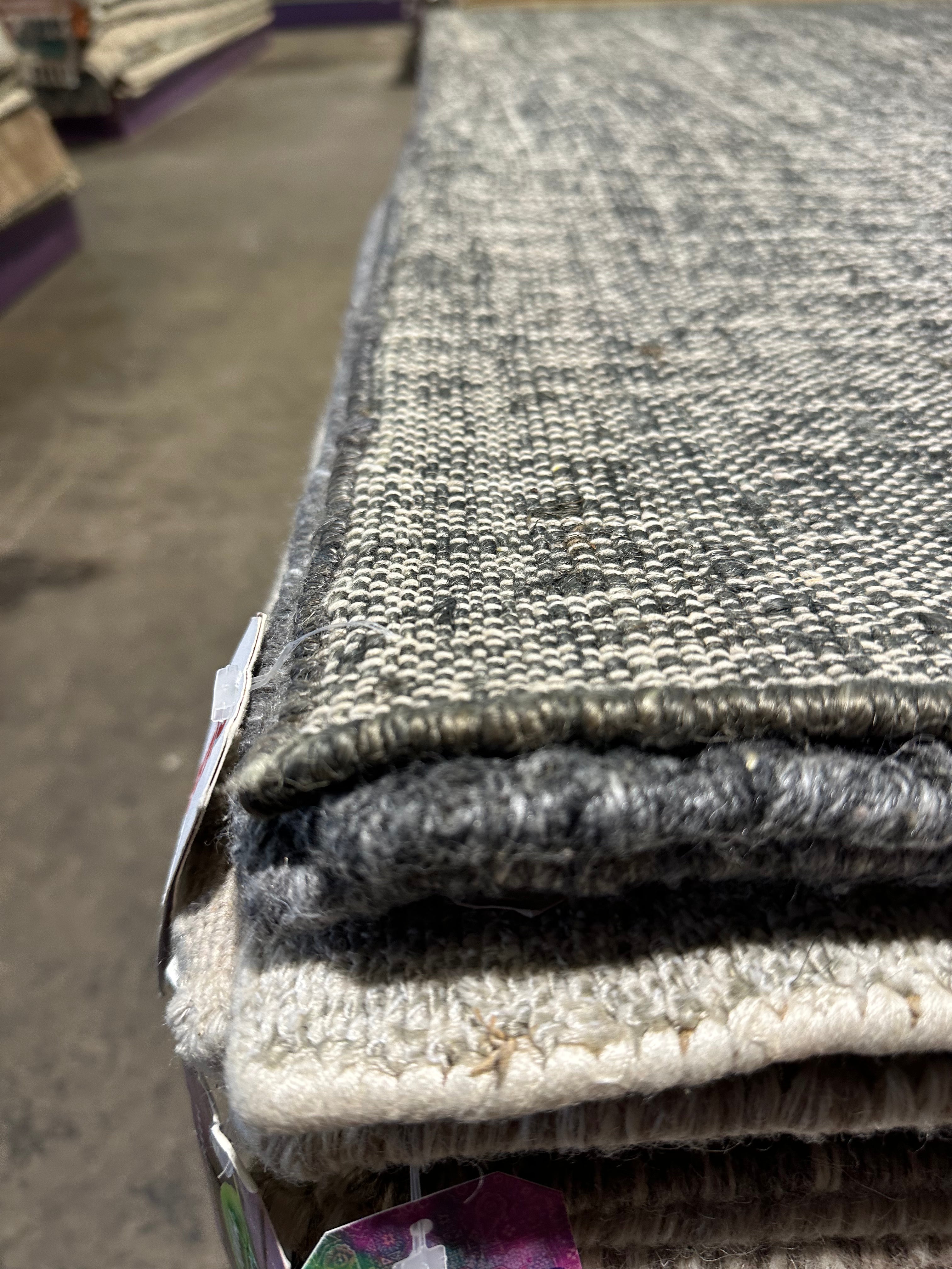 Fergalicious 6x9.6 Handwoven Dark Gray Jute Rug CLEARANCE