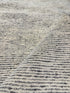 Kathy 2.9x11.3 Hand-Knotted Silver & Grey Loop Cut Runner Rug