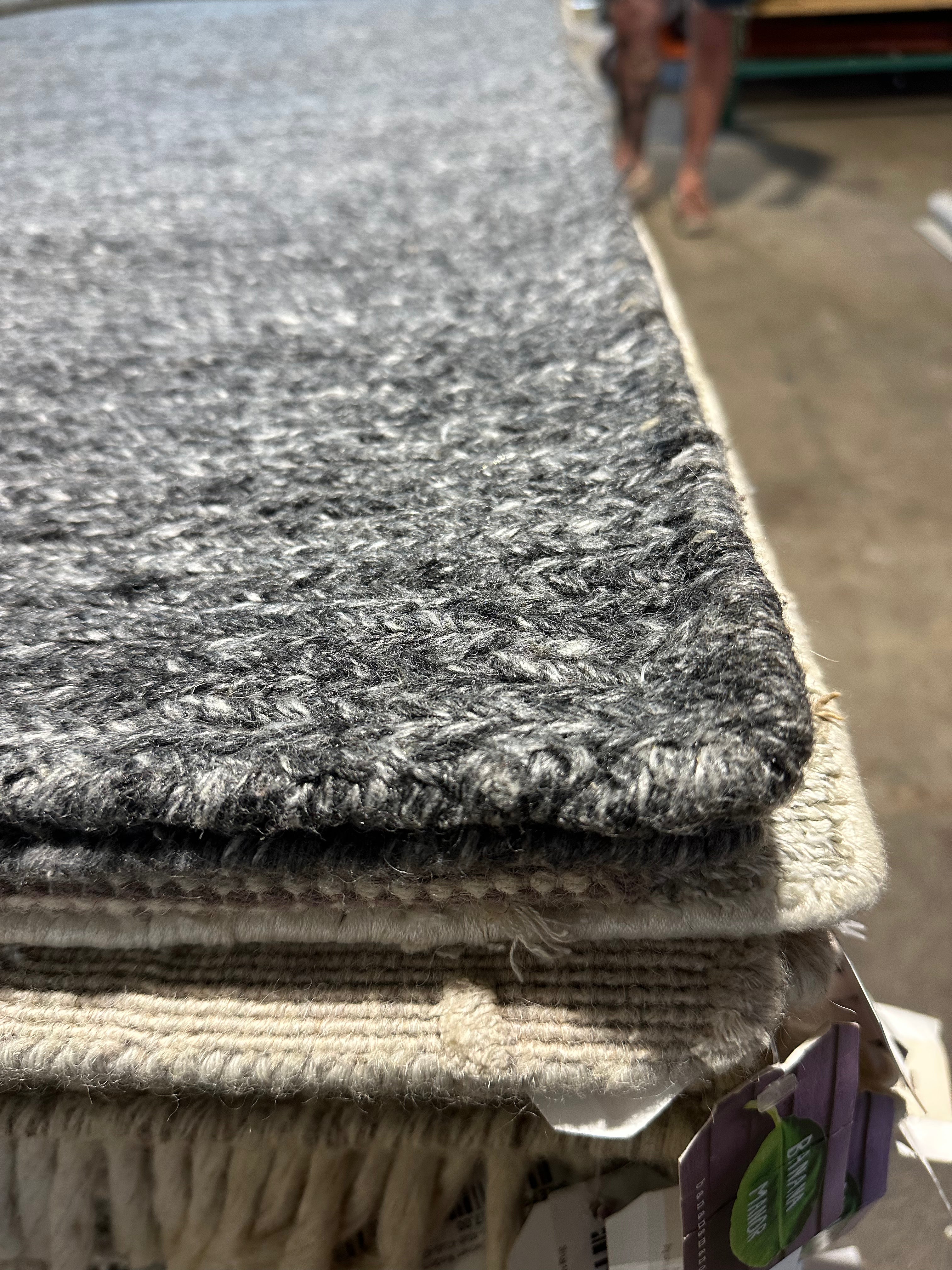 Cloud 9 PET Yarn Grey Handwoven Rug (Various Sizes) CLEARANCE