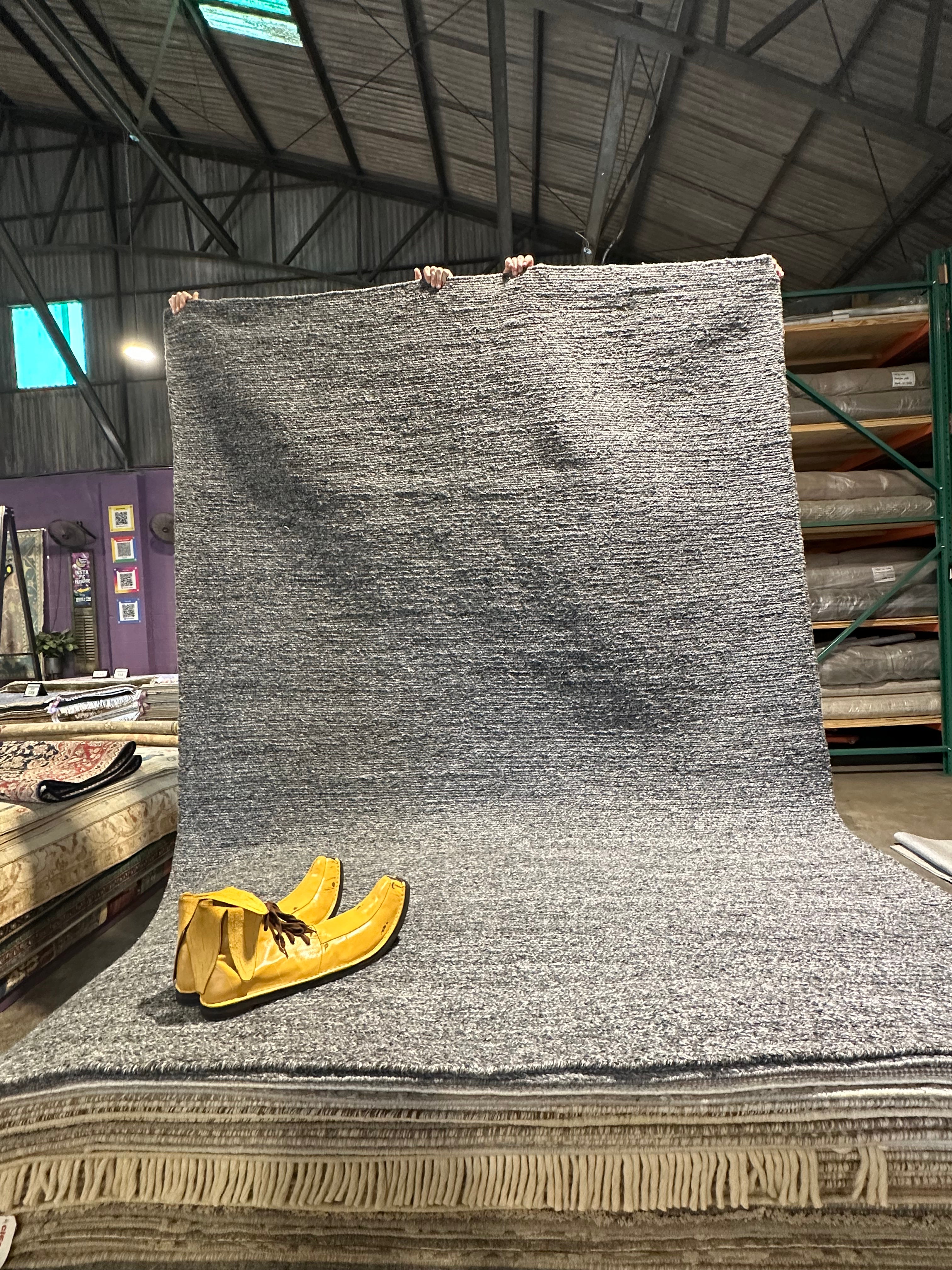Cloud 9 PET Yarn Grey Handwoven Rug (Various Sizes) CLEARANCE