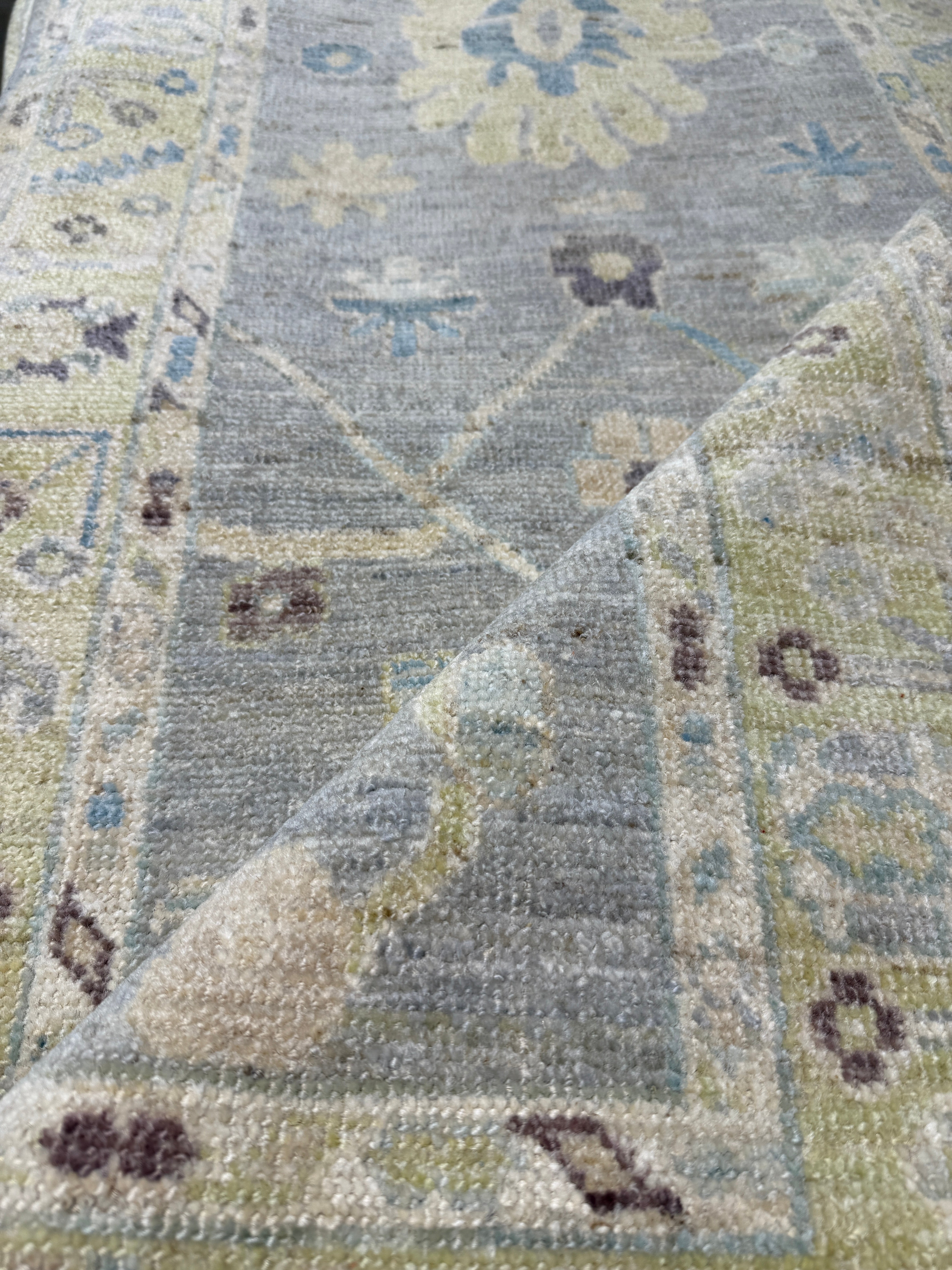 Lou-Anne Walker 2.9x14.2 Colorful Afghani Whitewashed Oushak