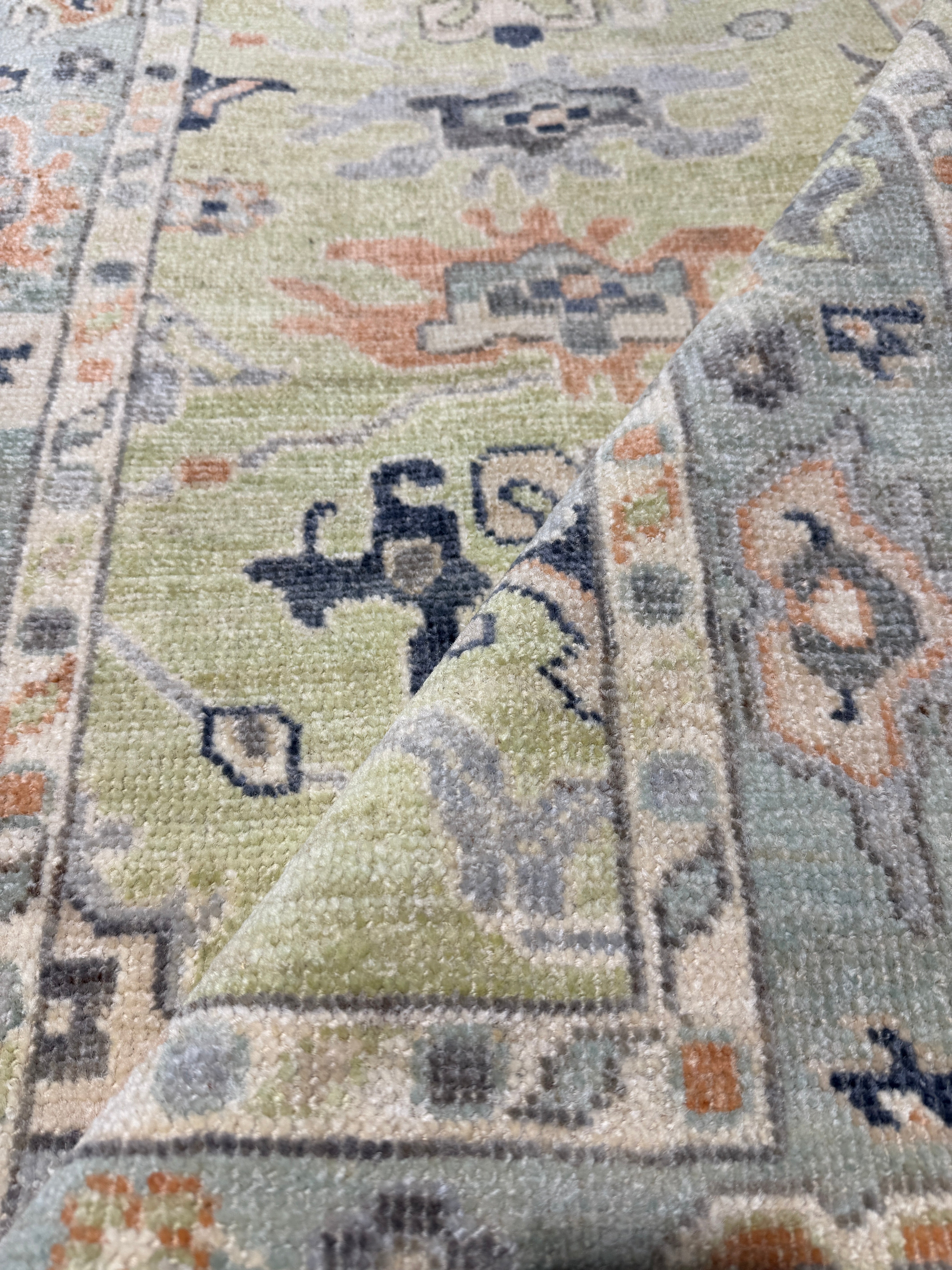 Principal Larissa Weems 2.11x11.10 Colorful Afghani Whitewashed Oushak Runner