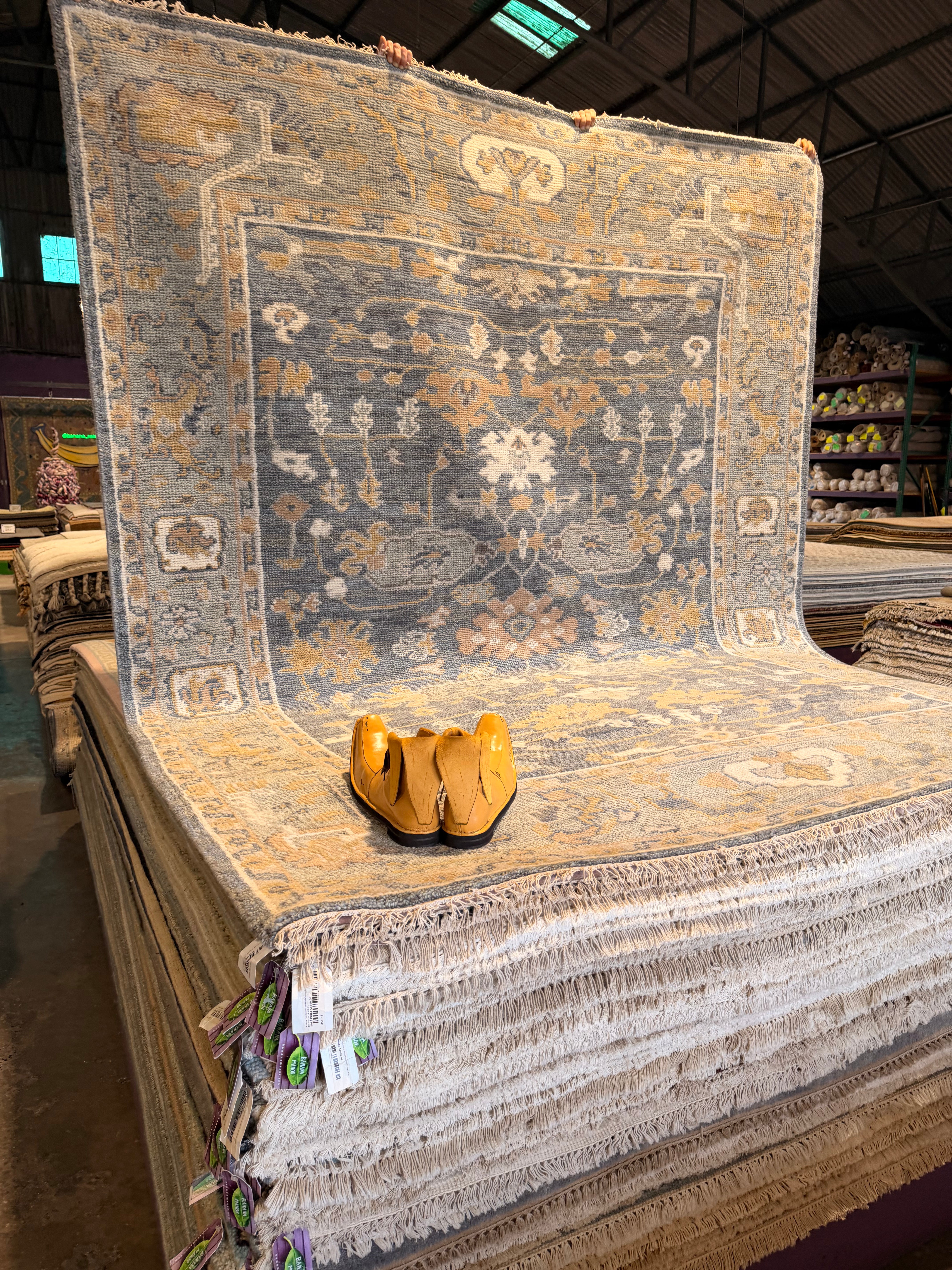 Chelsea 8x10 Dark Grey Hand-Knotted Oushak Rug