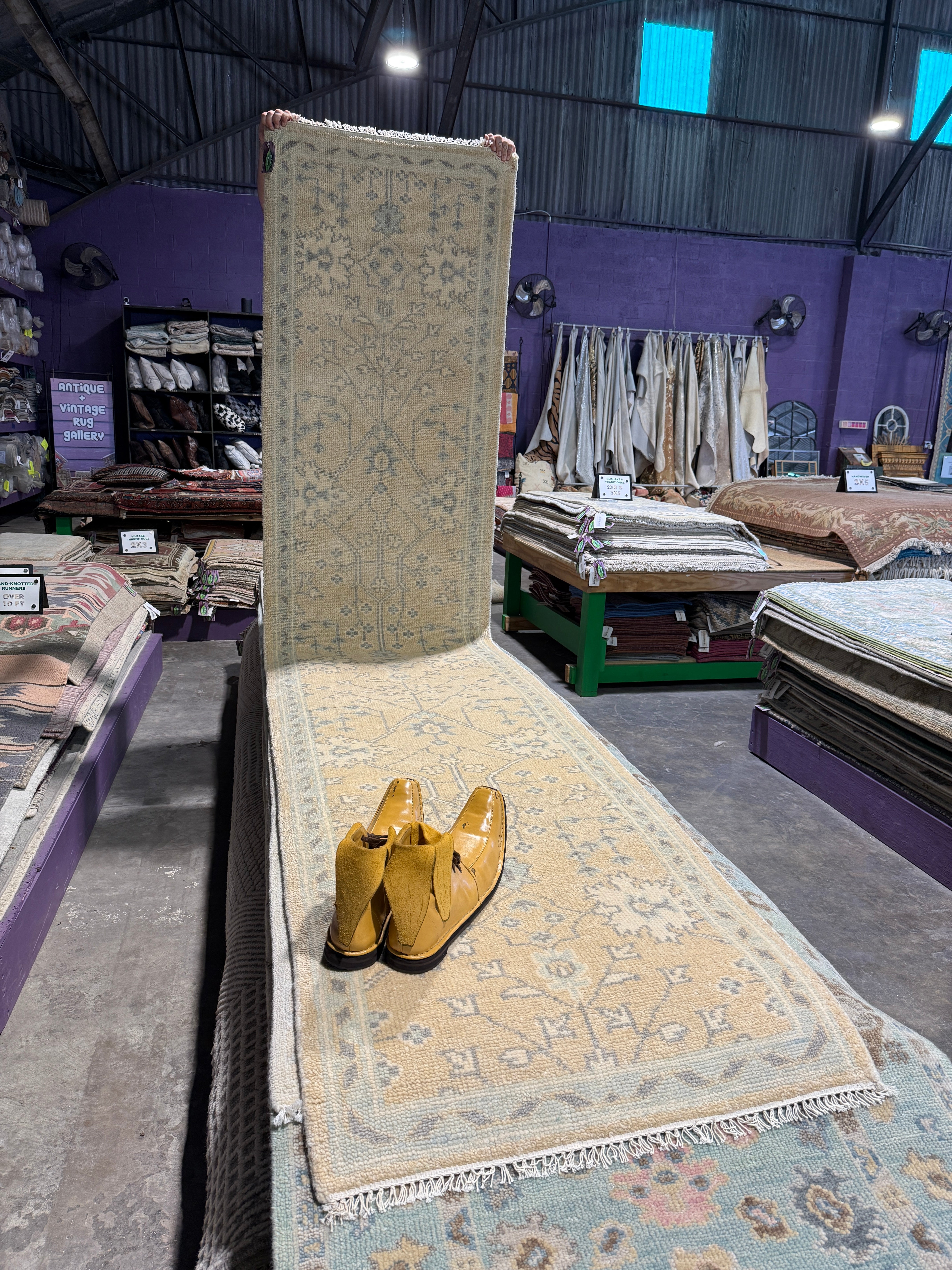 Matalia 2.6x12 Beige & Tan Oushak