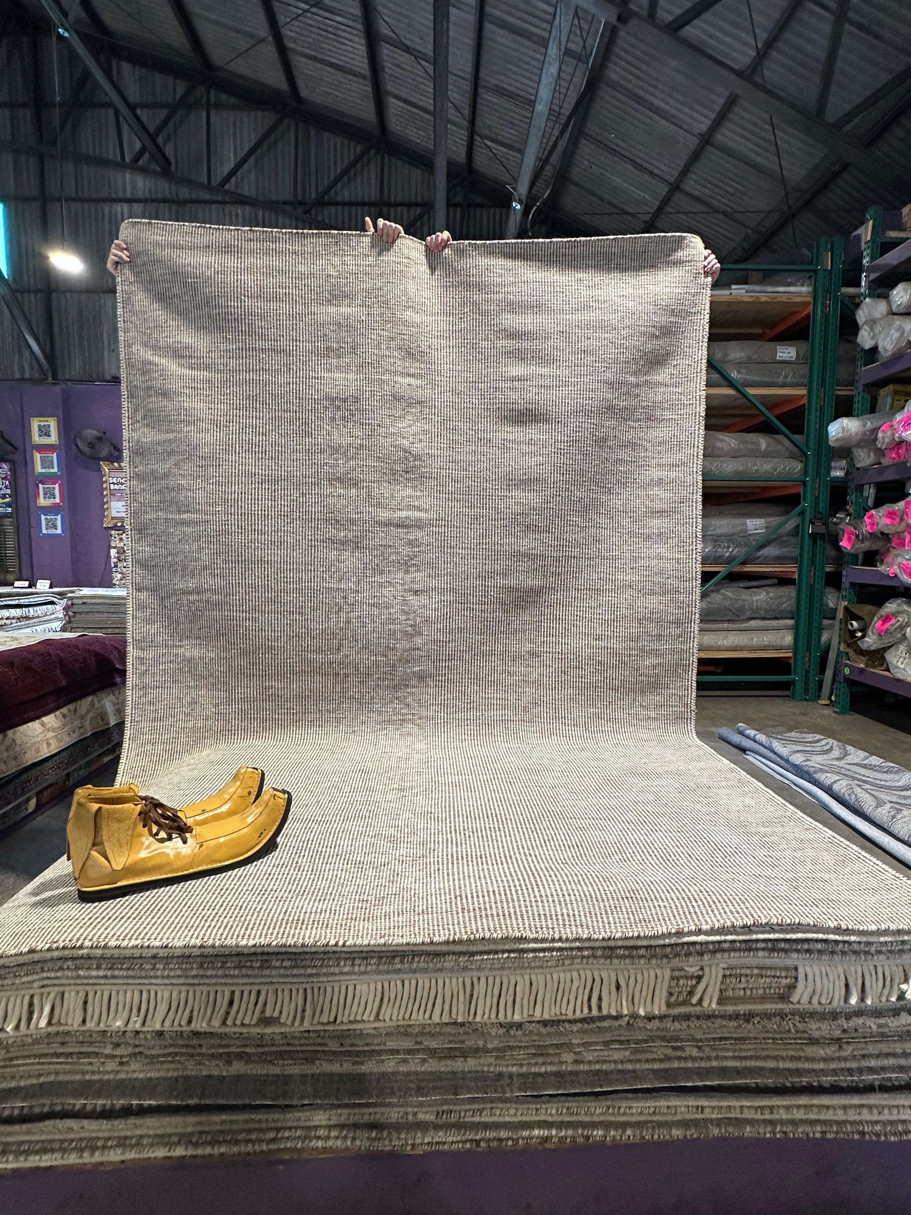 John Delray 6.6x9.3 Grey Handwoven Modern Rug