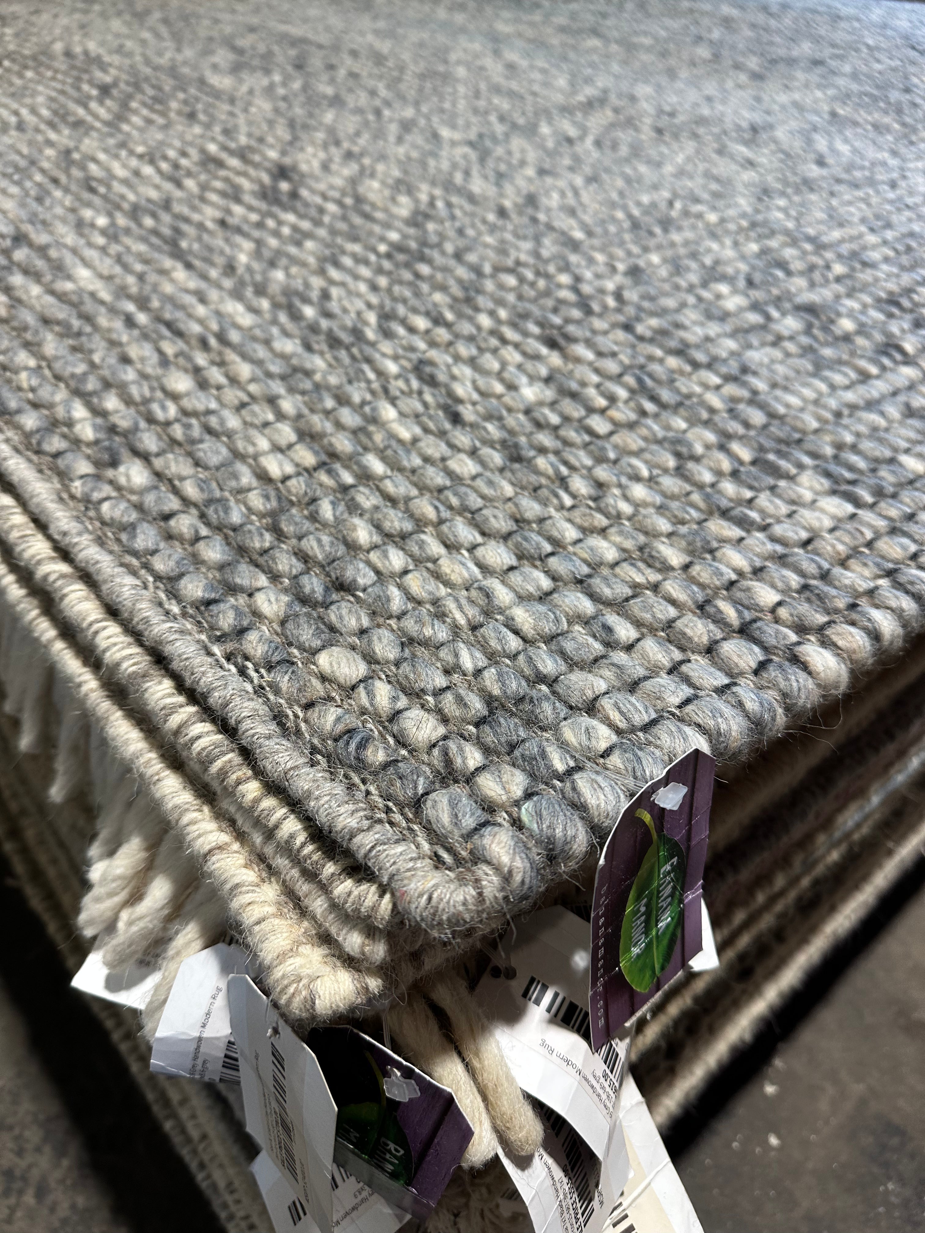 Riley Christain 6x9 Dark Grey Handwoven Modern Rug