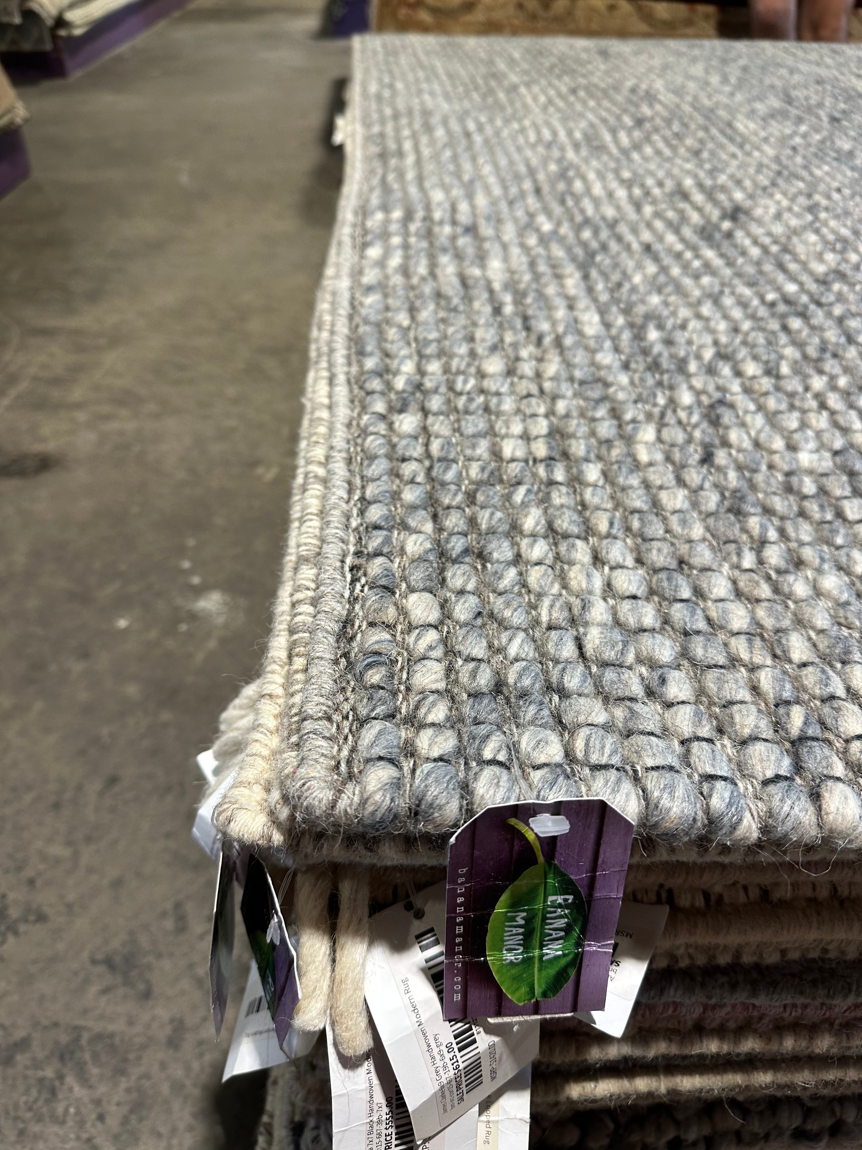 Riley Christain 6x9 Dark Grey Handwoven Modern Rug