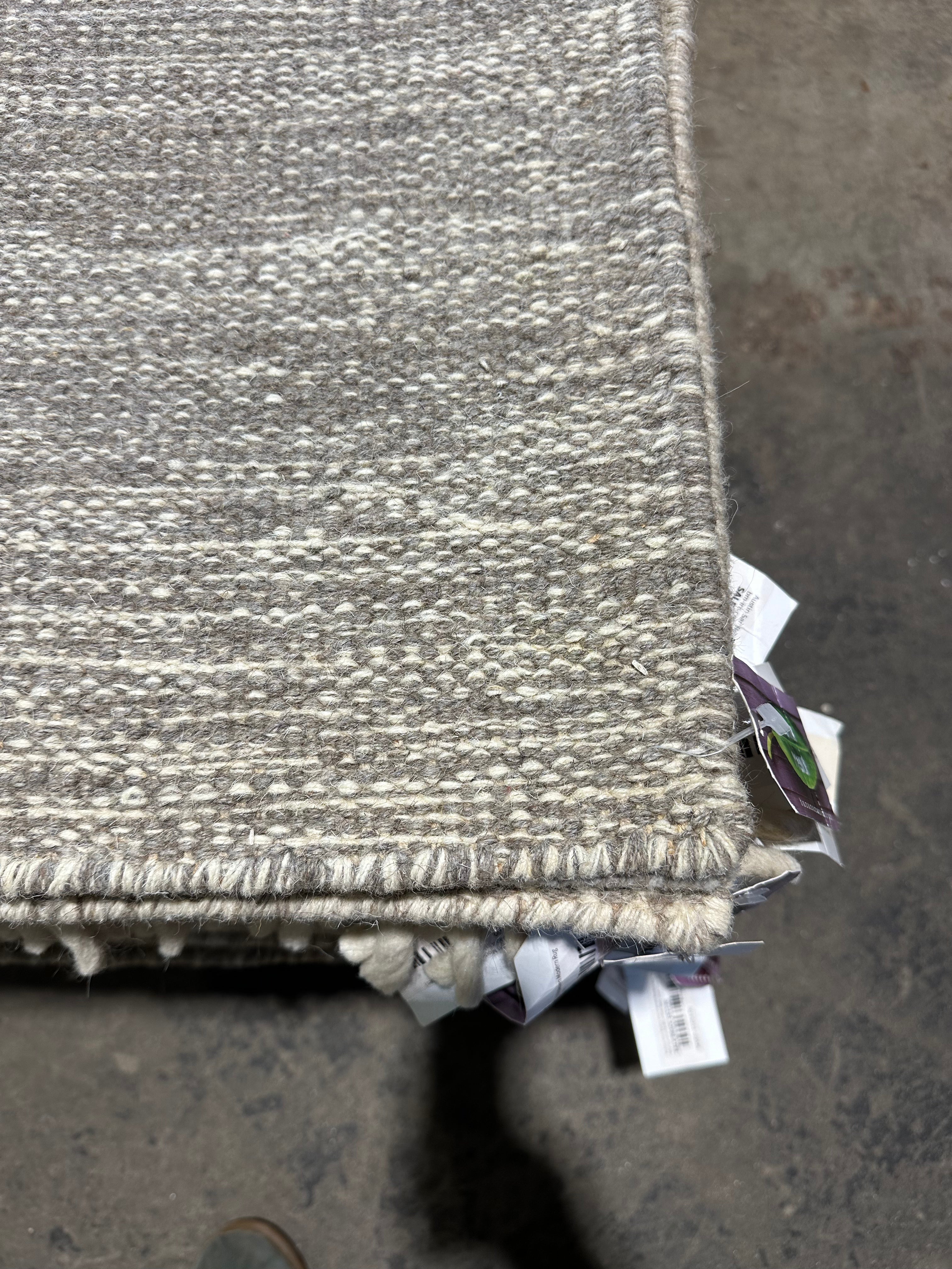 Thomas Tucker 6.9x9.6 Grey Handwoven Modern Rug