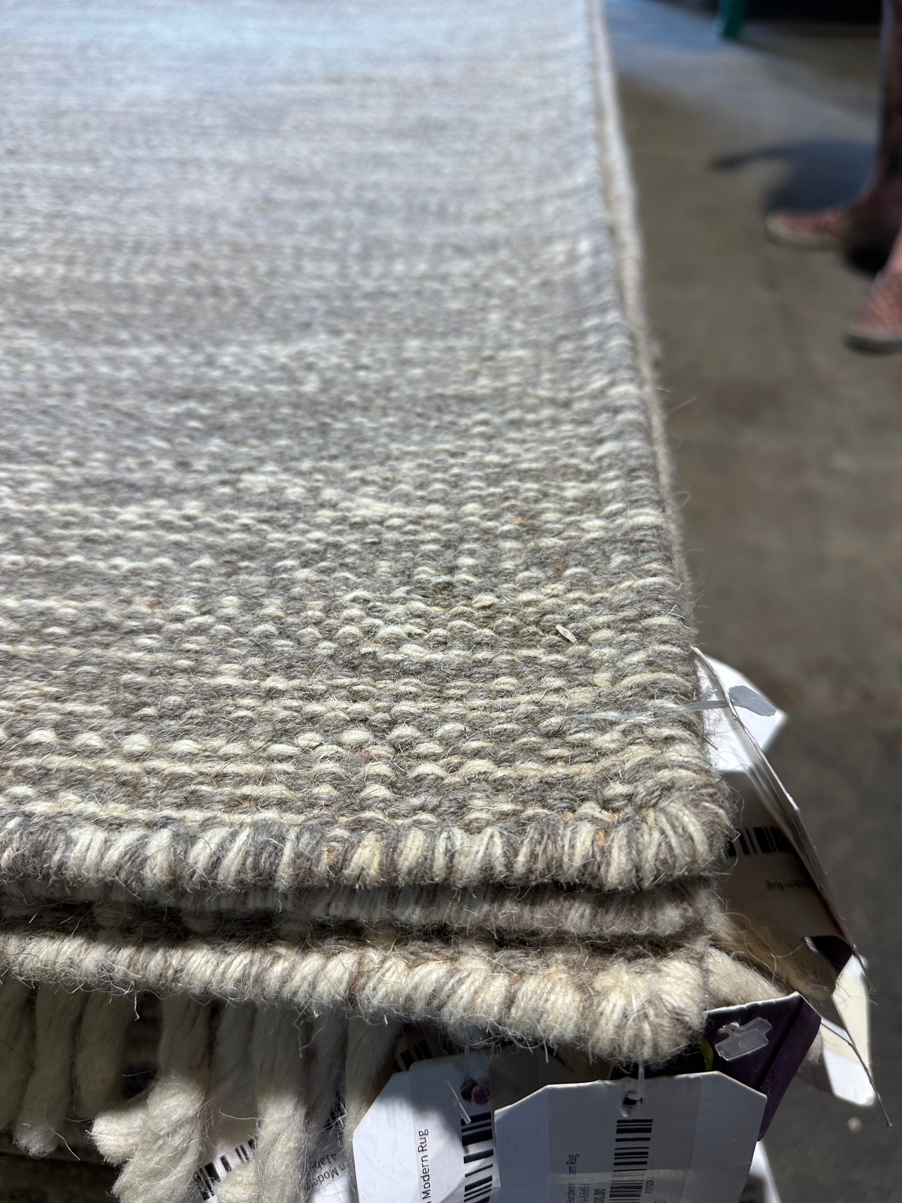 Thomas Tucker 6.9x9.6 Grey Handwoven Modern Rug