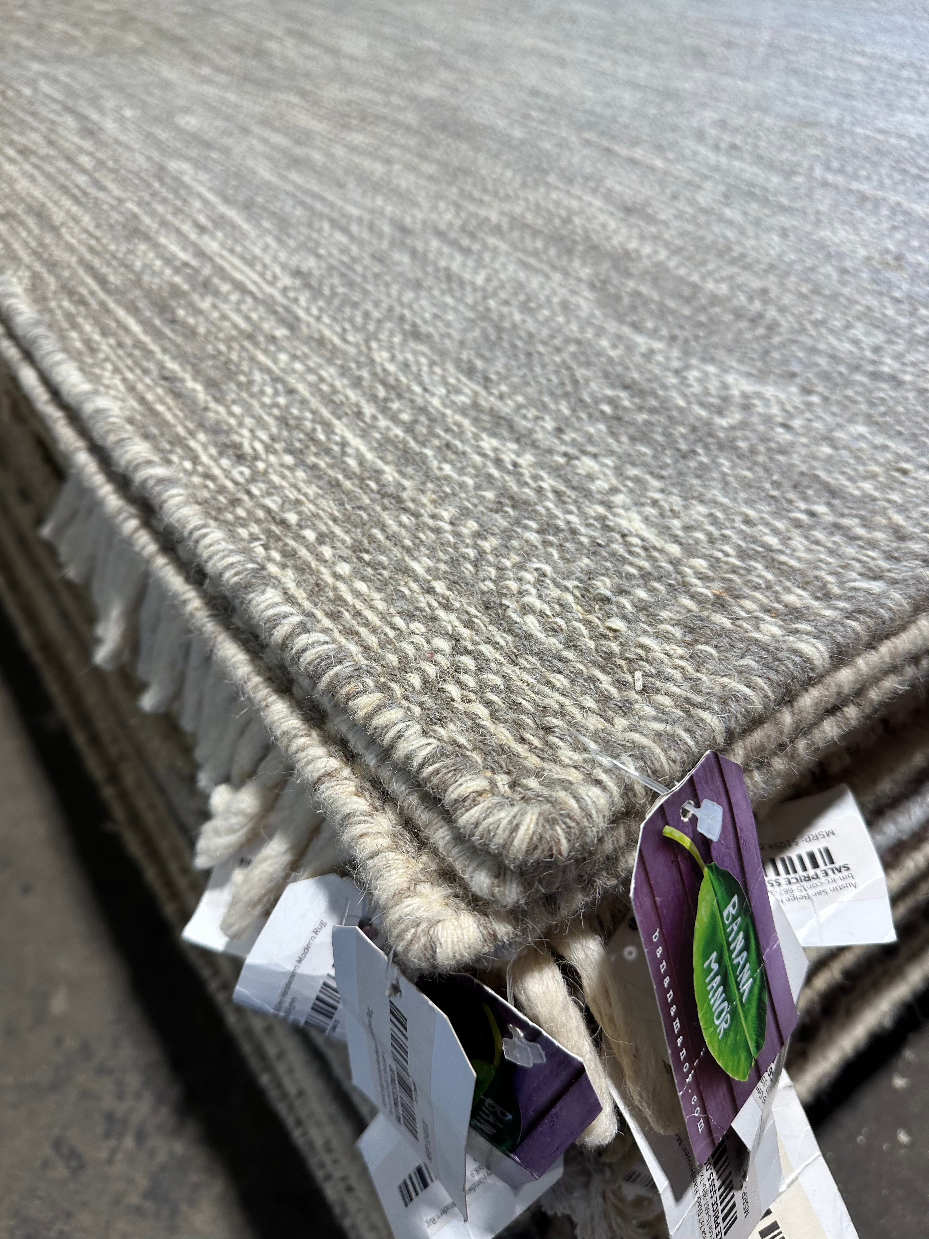 Thomas Tucker 6.9x9.6 Grey Handwoven Modern Rug