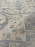 Angela Bloomfield 3x12 Hand-Knotted Ivory and Grey Oushak Runner Rug