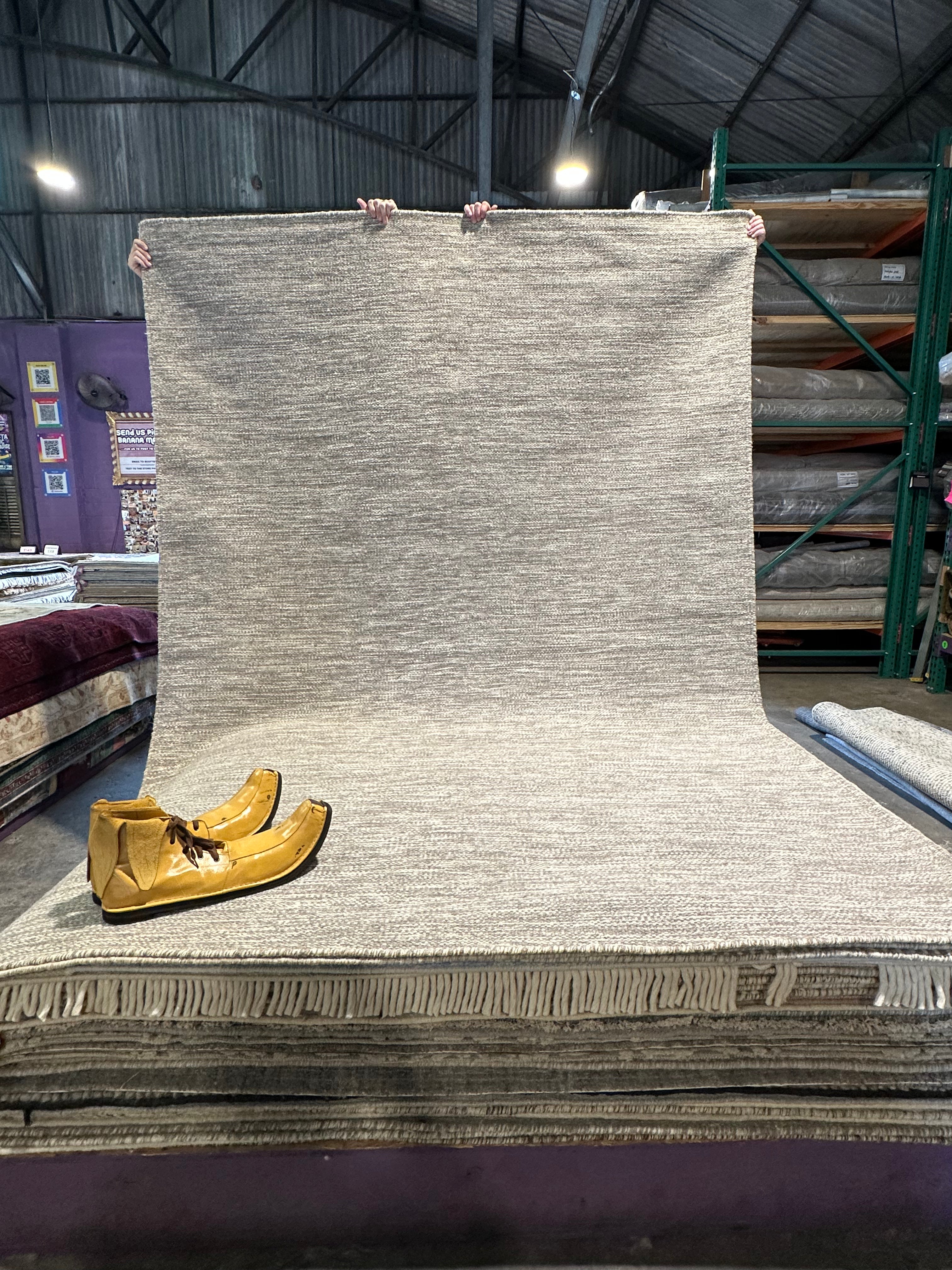 Thomas Tucker 6.9x9.6 Grey Handwoven Modern Rug