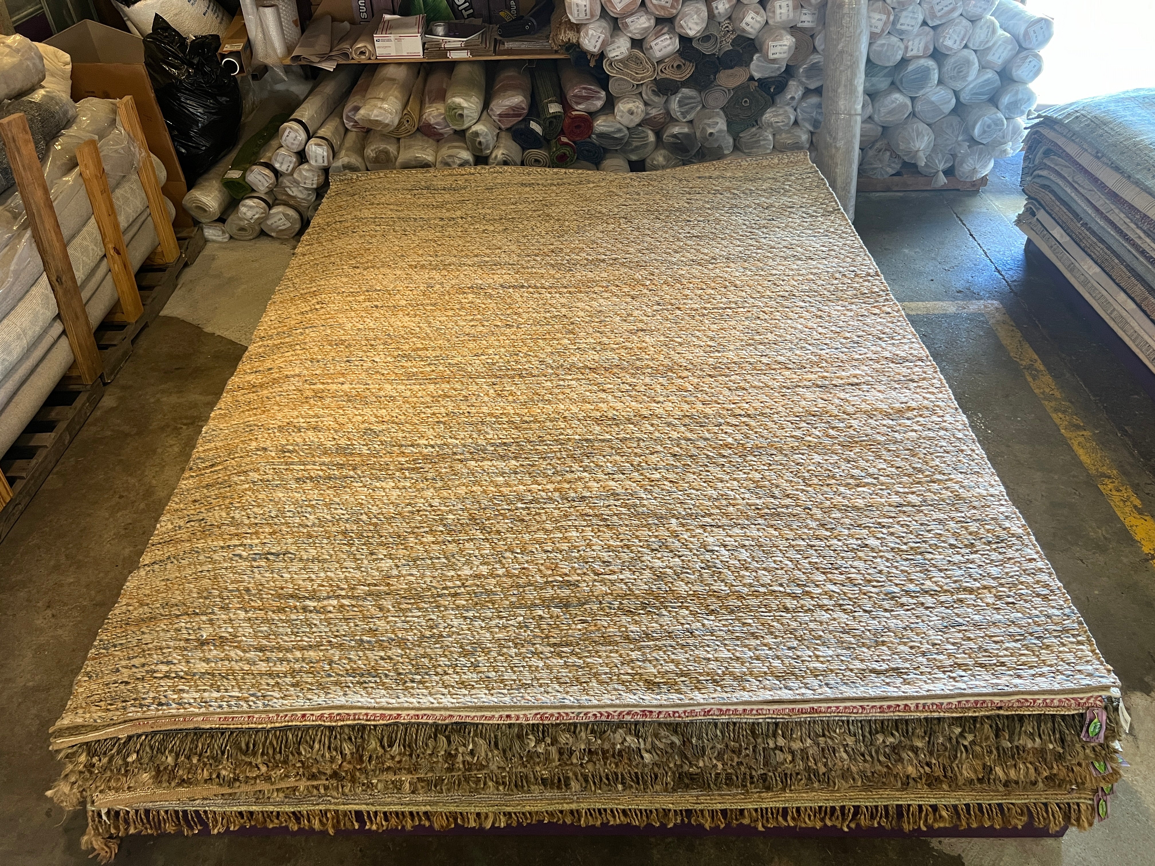 Herb Hand-Woven Jute Durrie Natural Brown (Multiple Sizes)