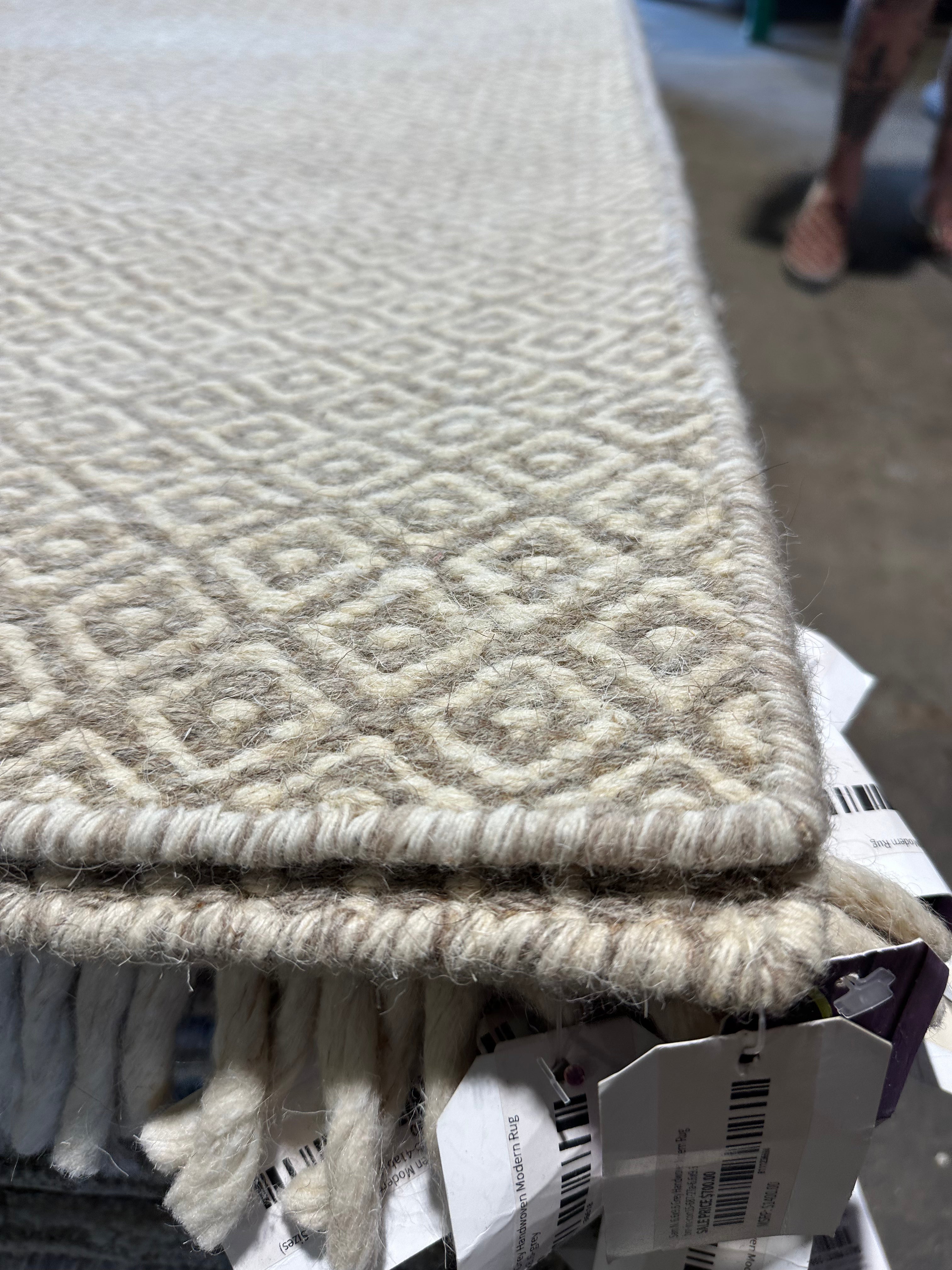 Spencer Dallas 6.3x9 Grey Handwoven Modern Rug