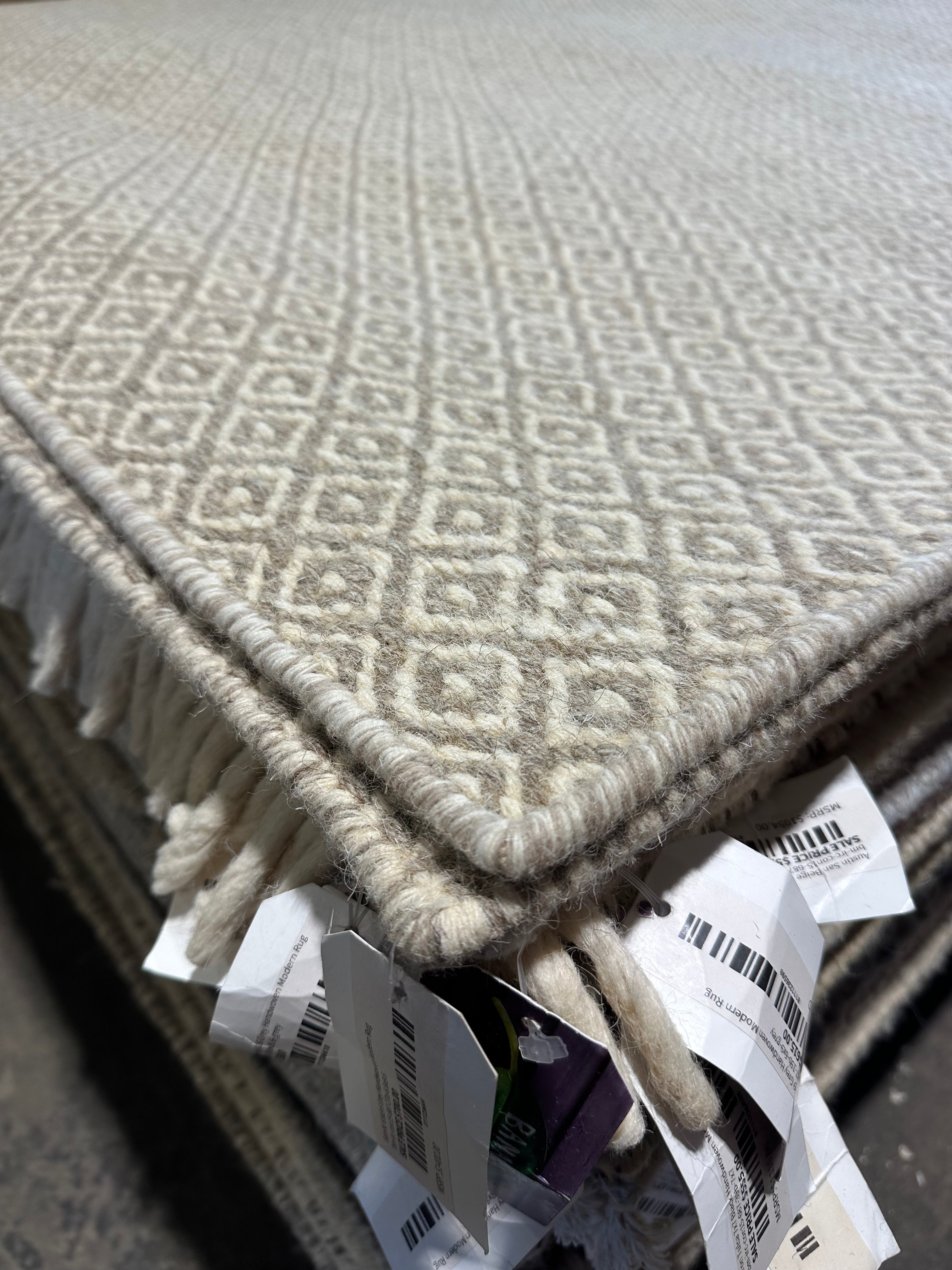 Spencer Dallas 6.3x9 Grey Handwoven Modern Rug