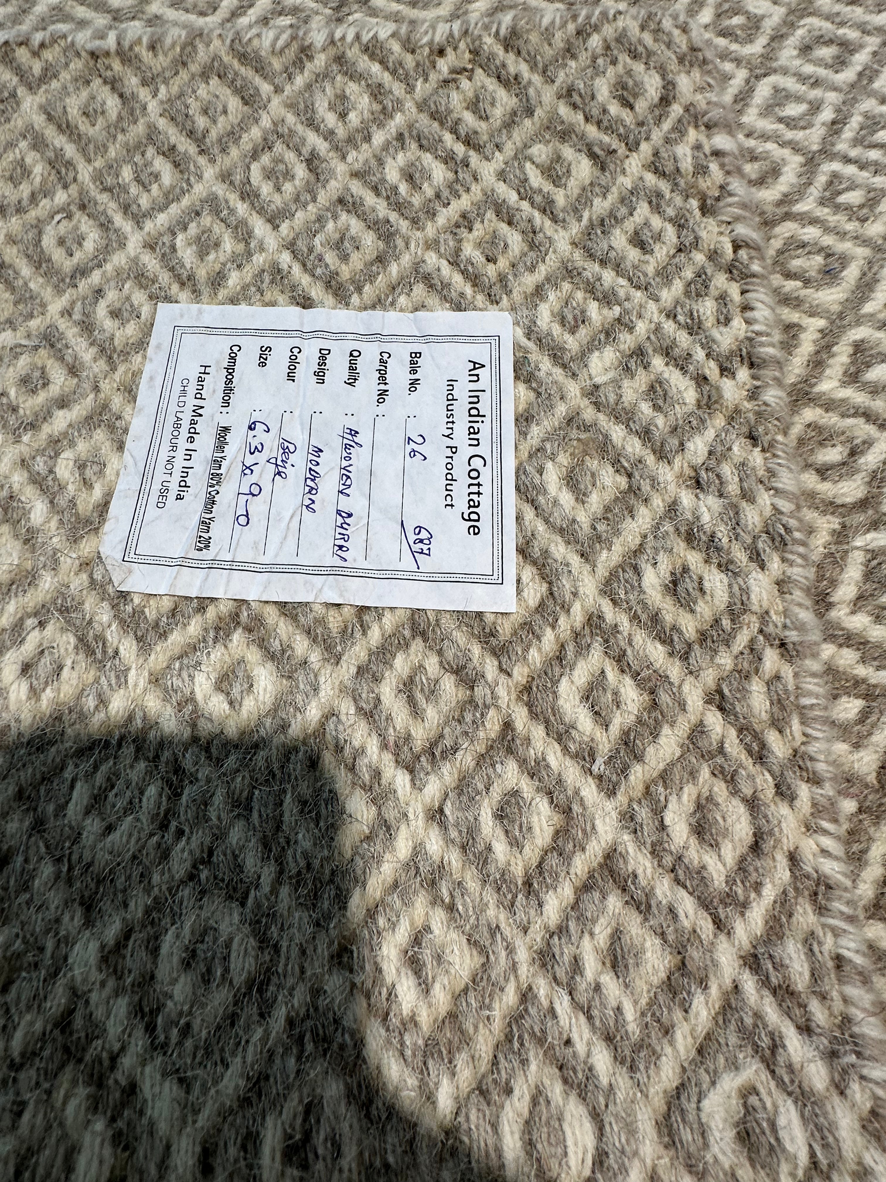 Spencer Dallas 6.3x9 Grey Handwoven Modern Rug