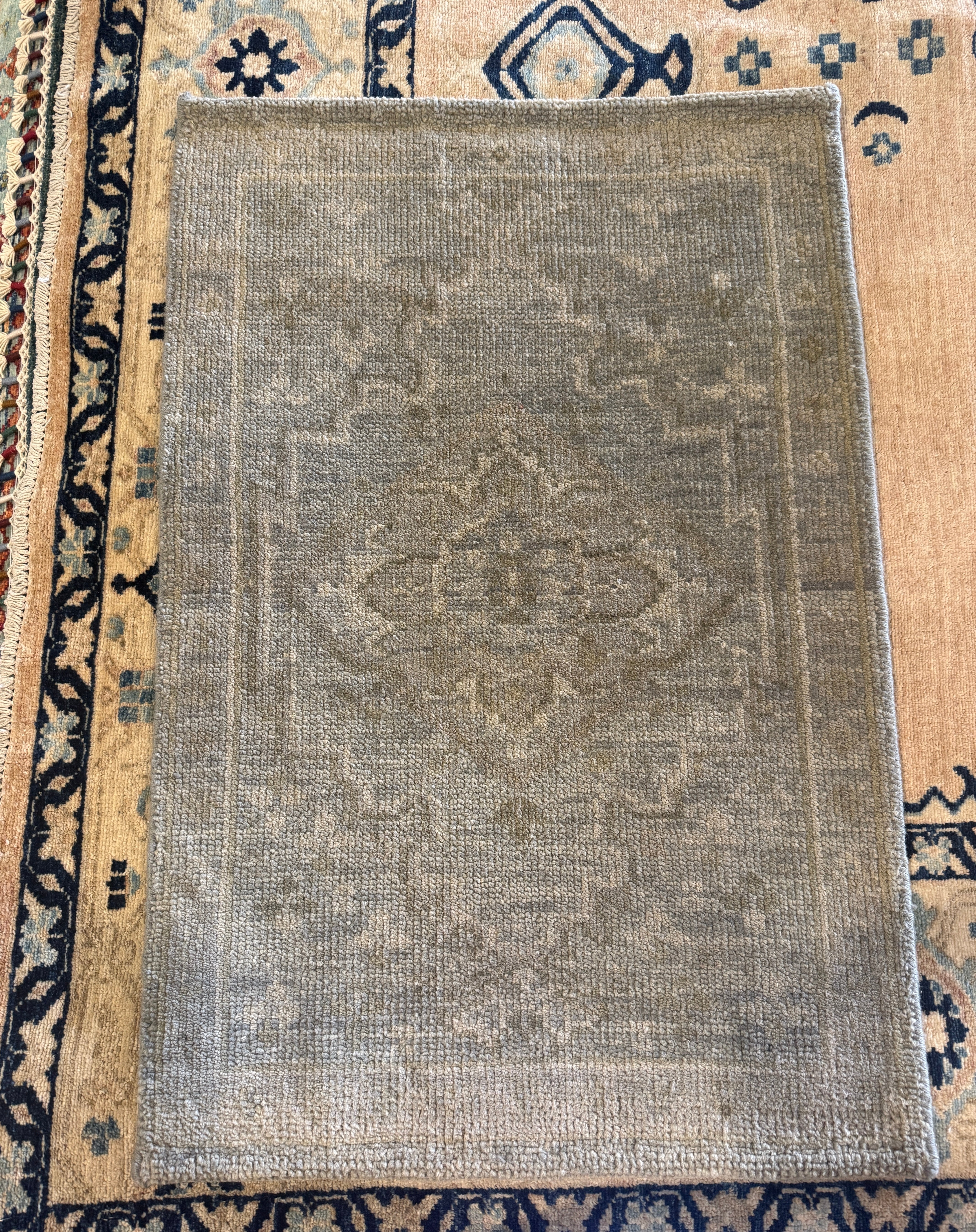 Monica Yelp 2x3 Hand-Knotted Oushak Rug
