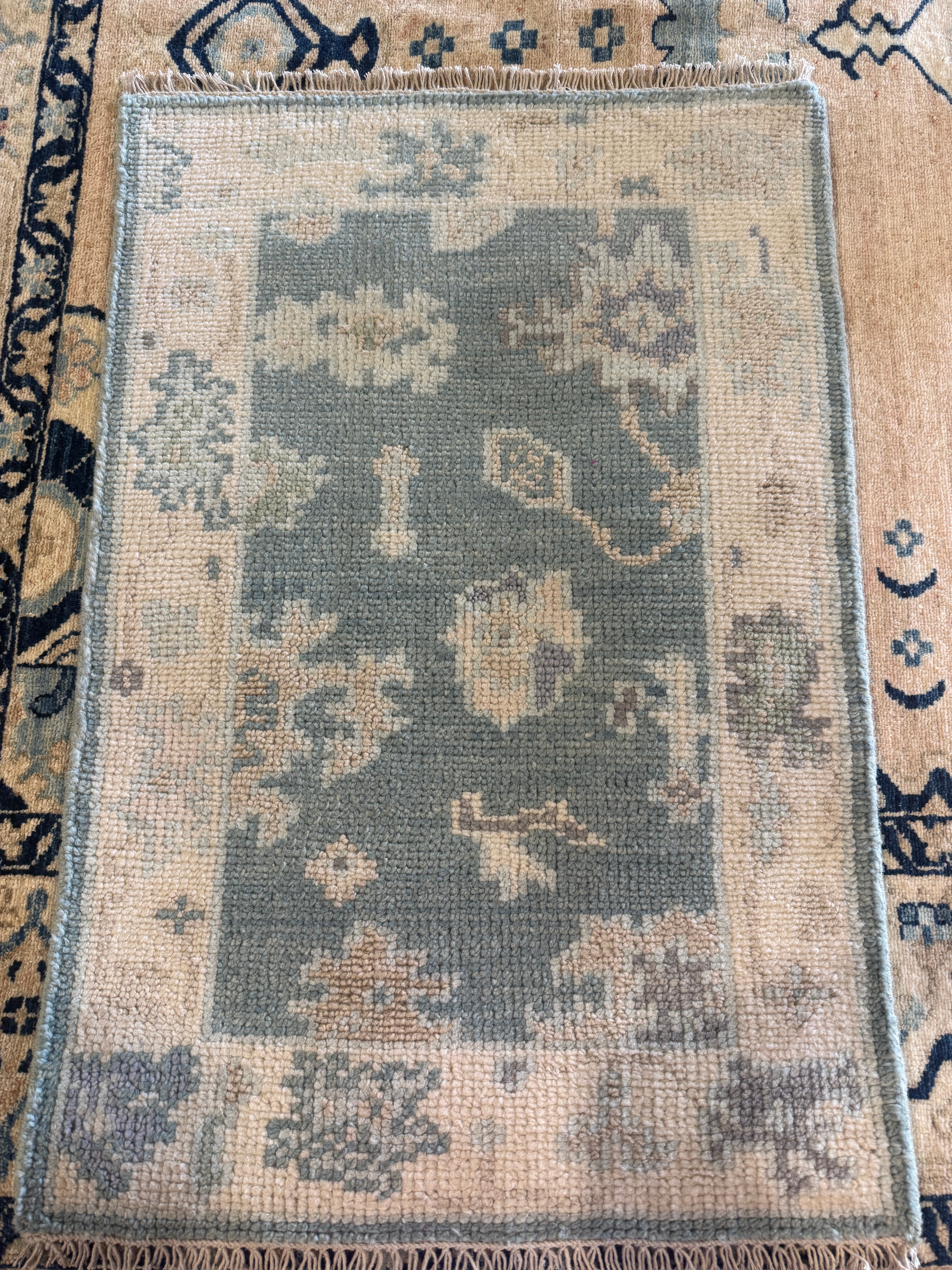 Mary Kay 2x3 Hand-Knotted Oushak Rug