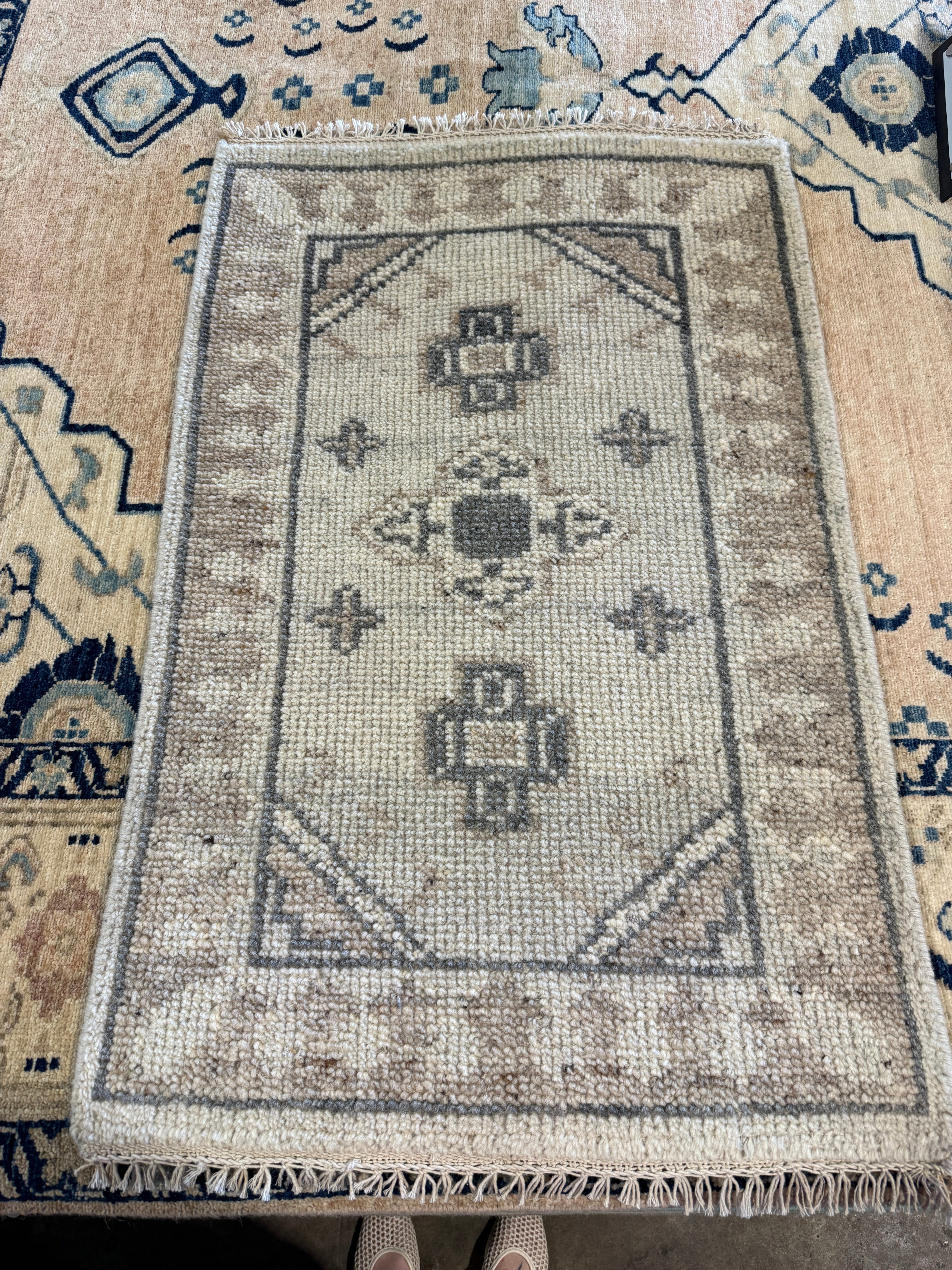 Georgia Allen 2x3 Hand-Knotted Oushak Rug