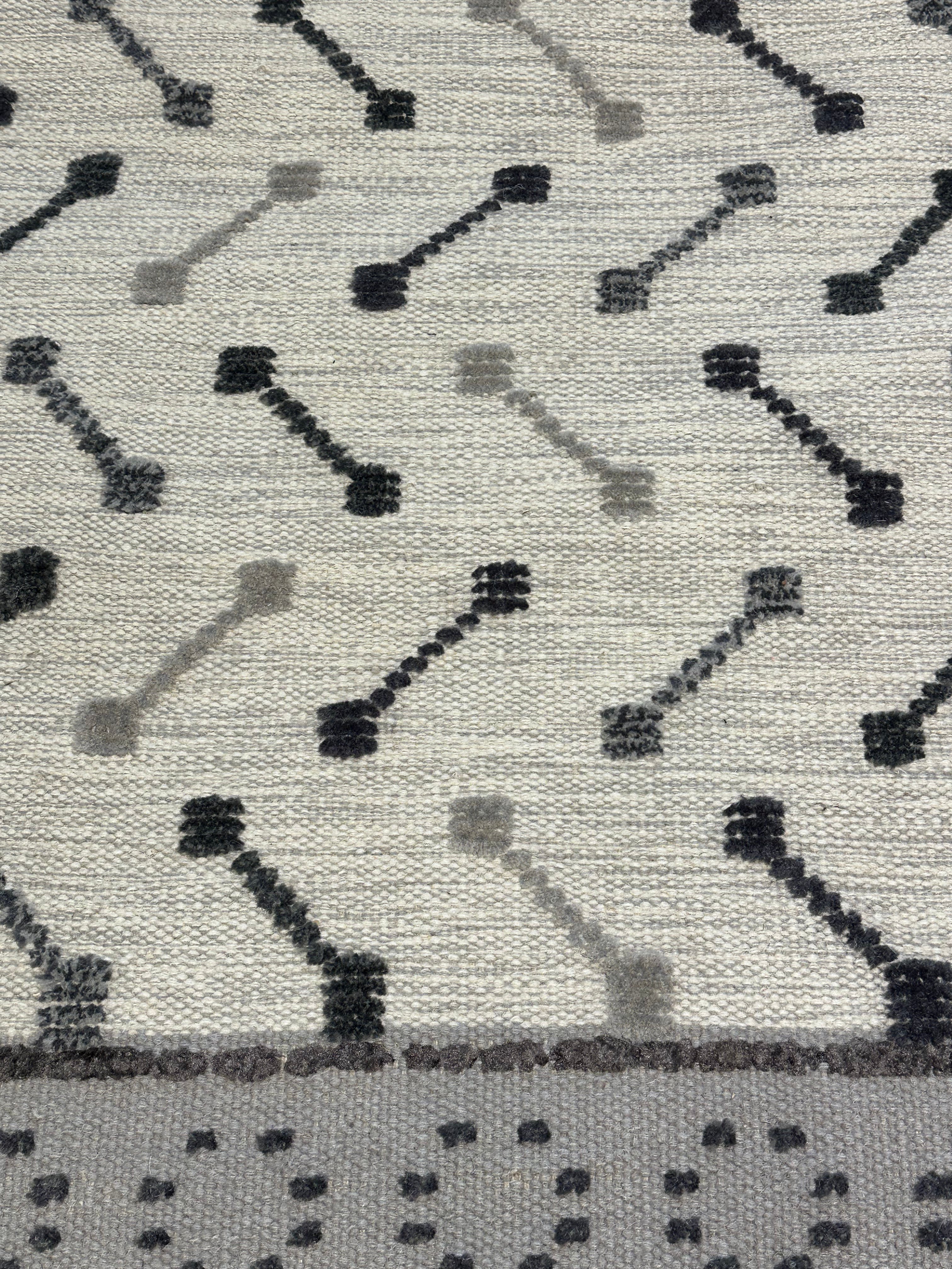 Vals 6x9 Handwoven Ivory & Grey Modern