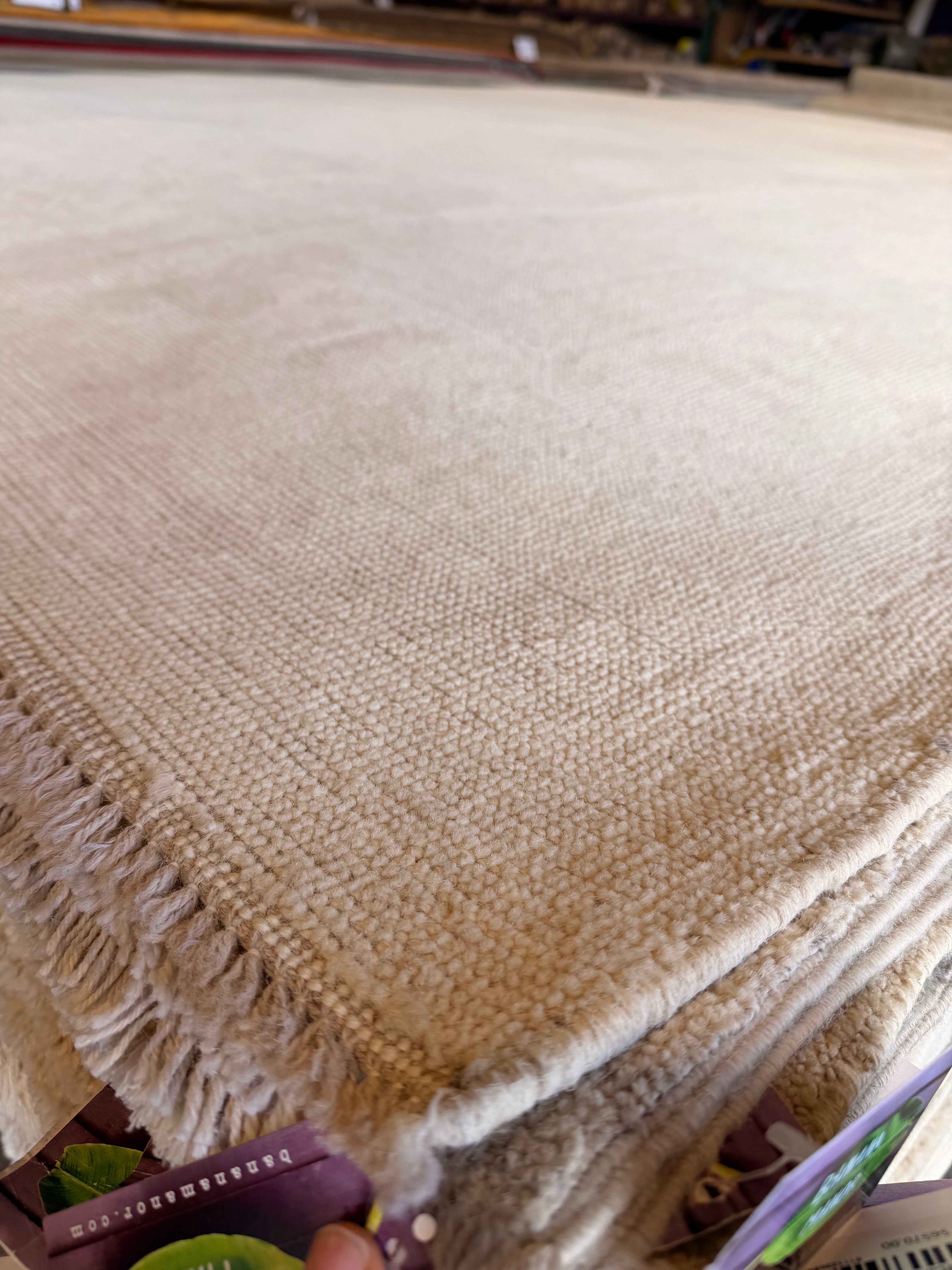 Becky Woodlock 9x11.7 Cream Afghani Whitewashed Oushak