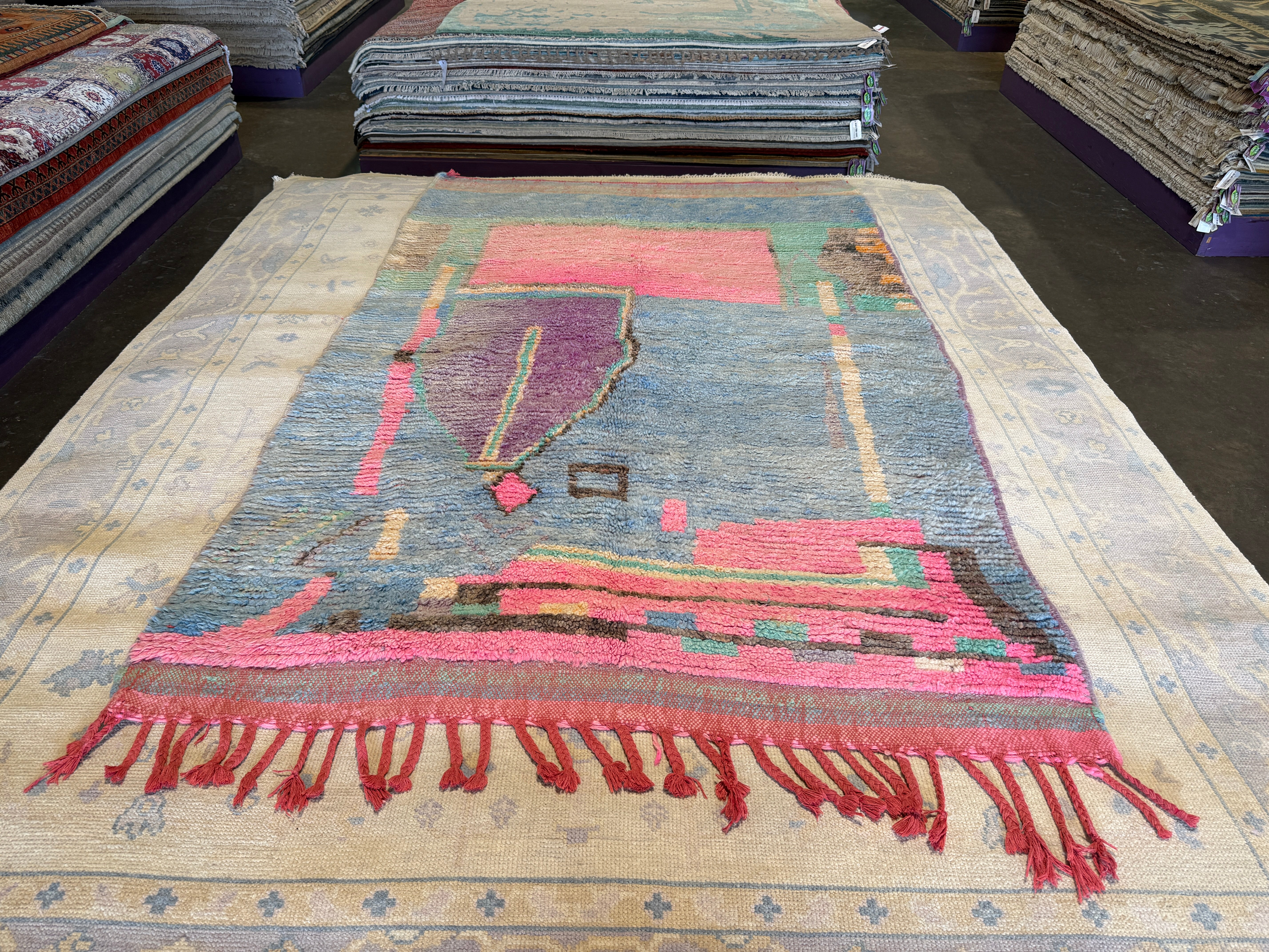 Ricky Lake 4.10x7.8 Colorful Moroccan Rug