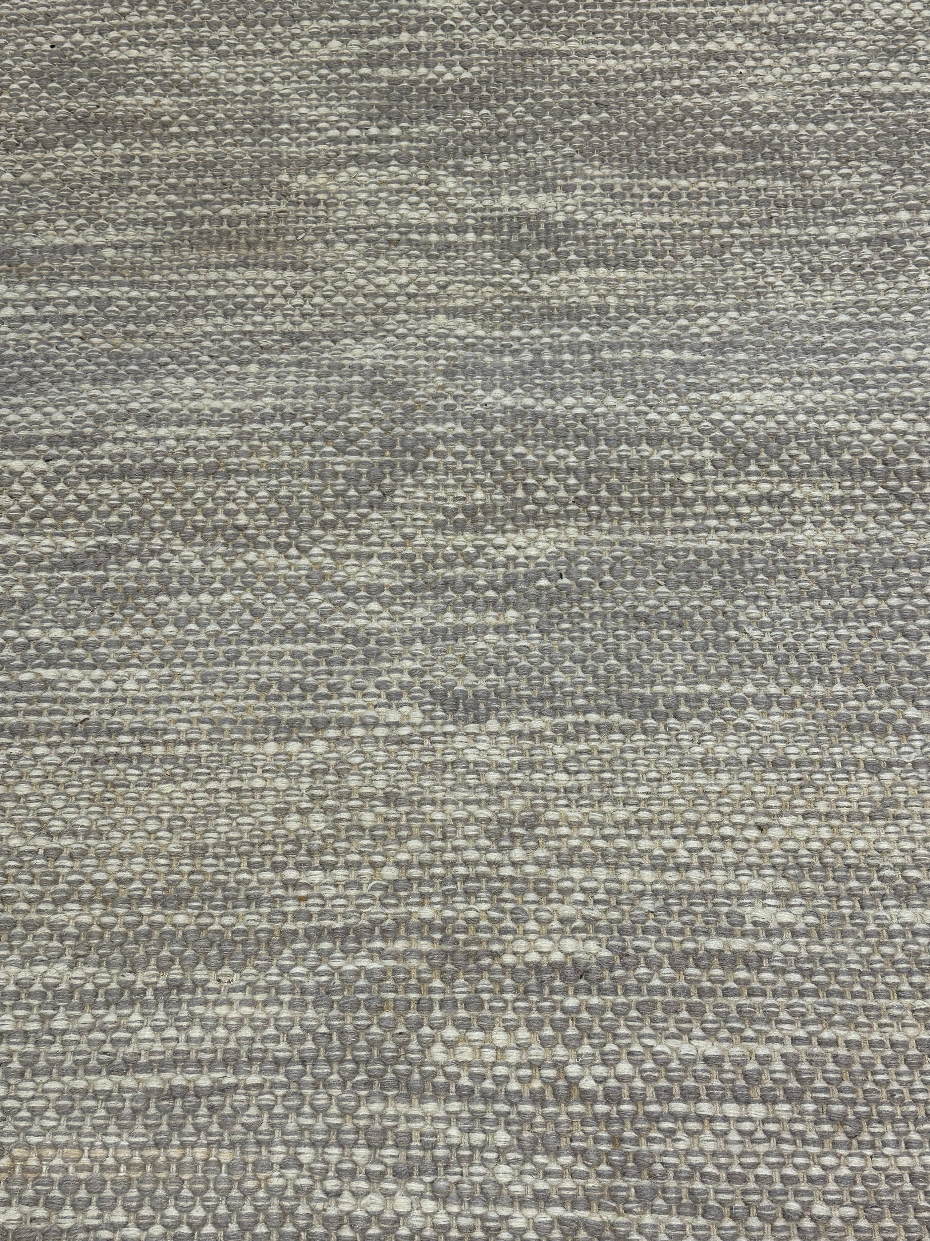 Timothy Simons 6.3x9.3 Grey Handwoven Durrie Rug