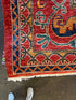 Dawn Green 8.4x10.3 Red and Blue Hand-Knotted Nomadic Caucasian Humna Wool Rug