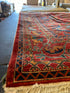 Dawn Green 8.4x10.3 Red and Blue Hand-Knotted Nomadic Caucasian Humna Wool Rug