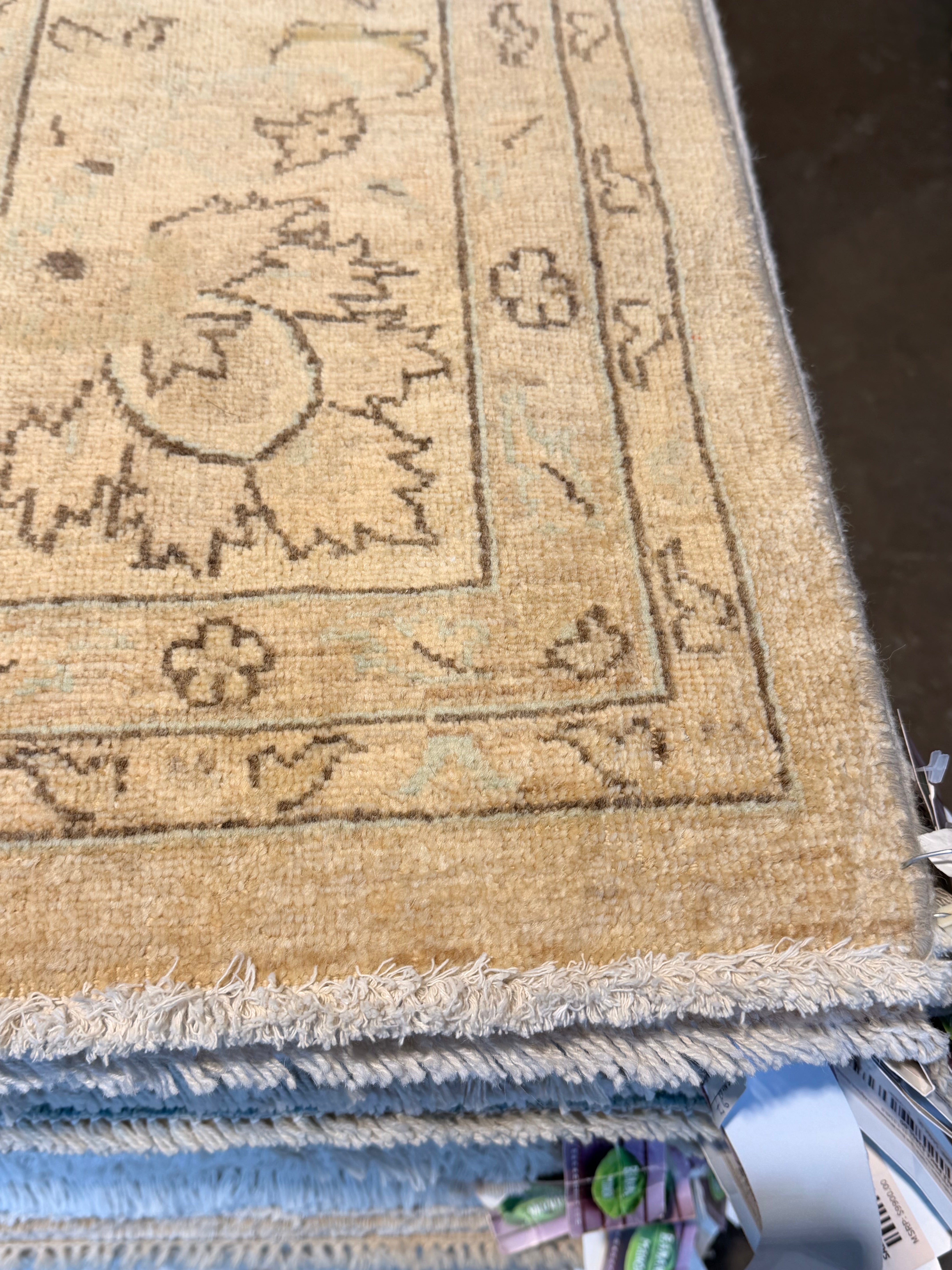 Natalia Dyer 7.10x9.7 Afghani Oushak Ivory Rug