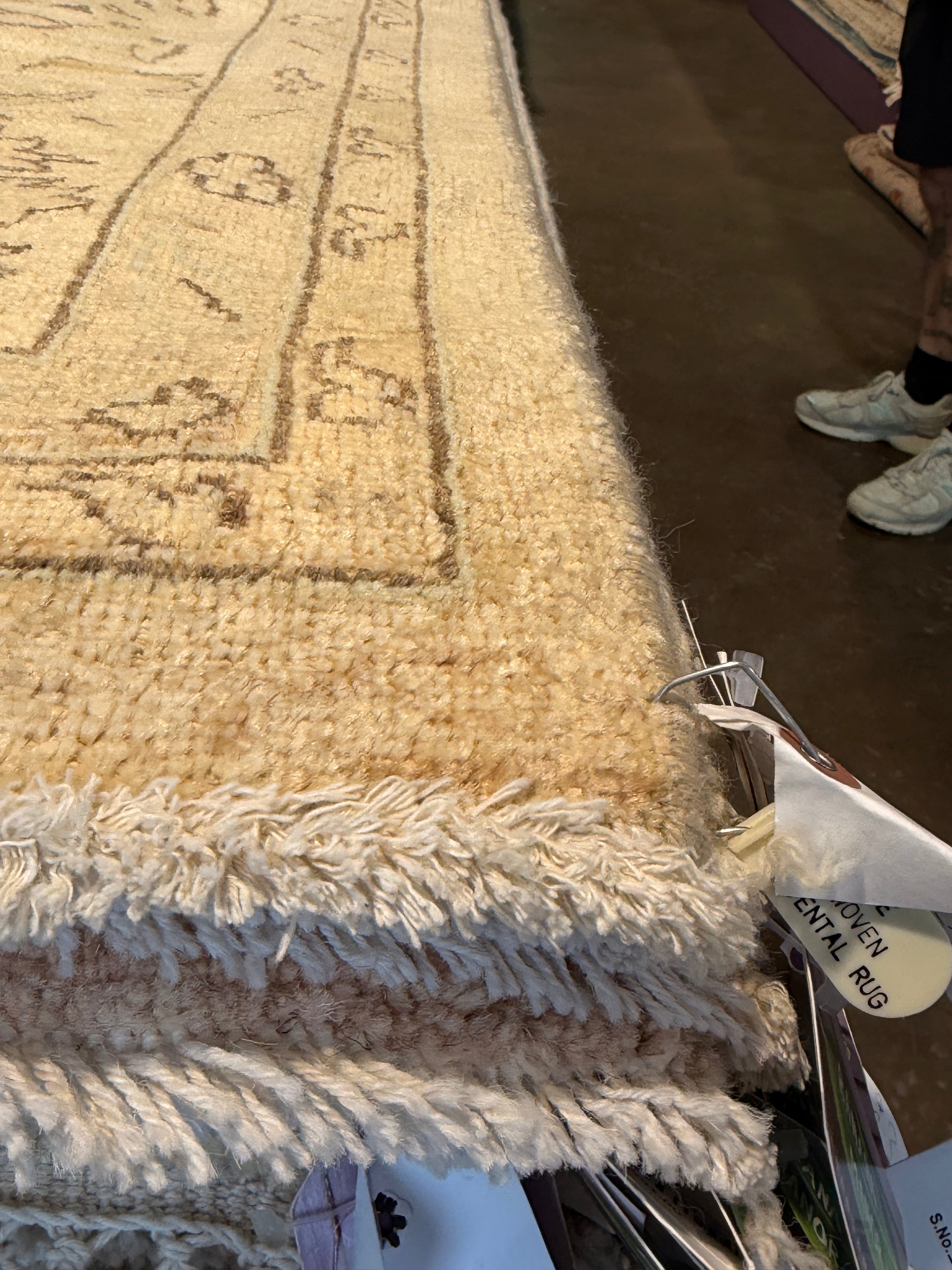 Natalia Dyer 7.10x9.7 Afghani Oushak Ivory Rug