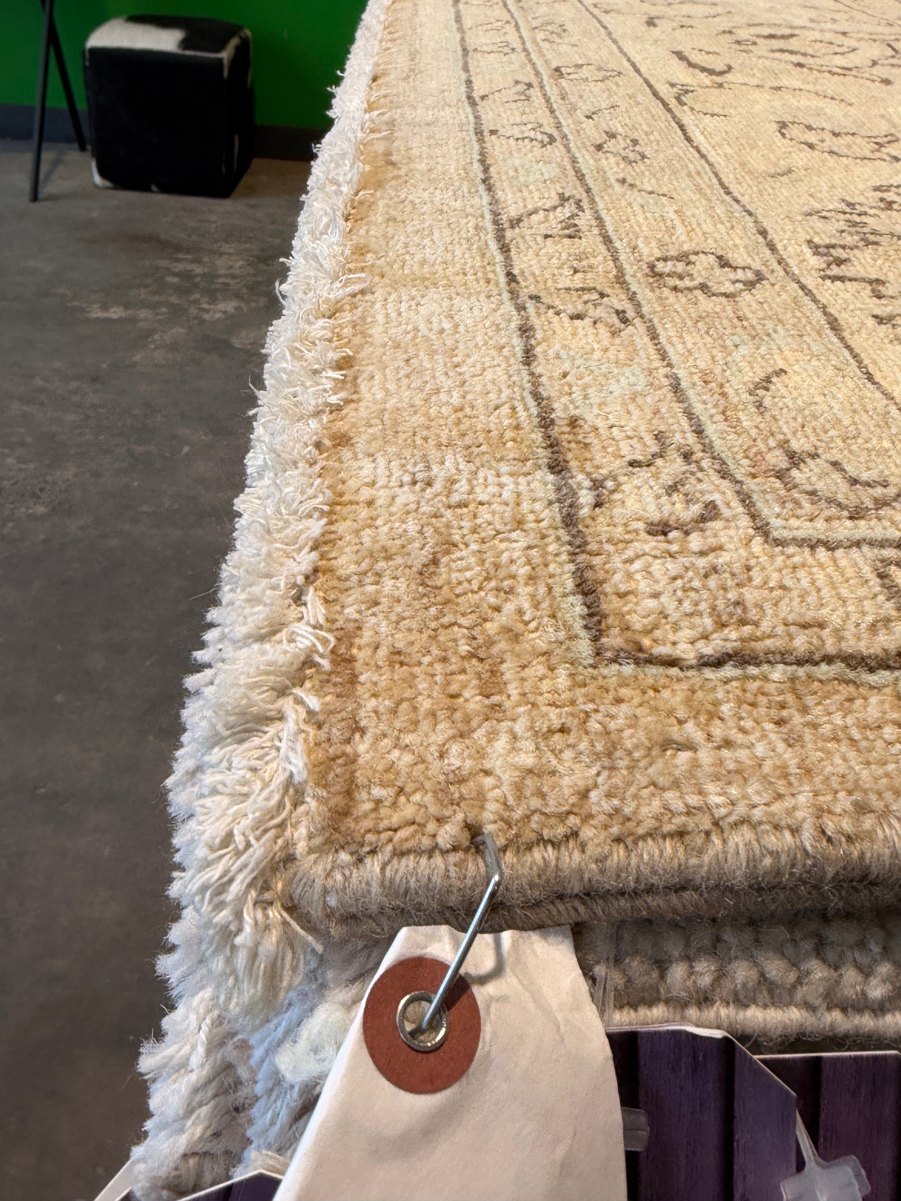 Natalia Dyer 7.10x9.7 Afghani Oushak Ivory Rug