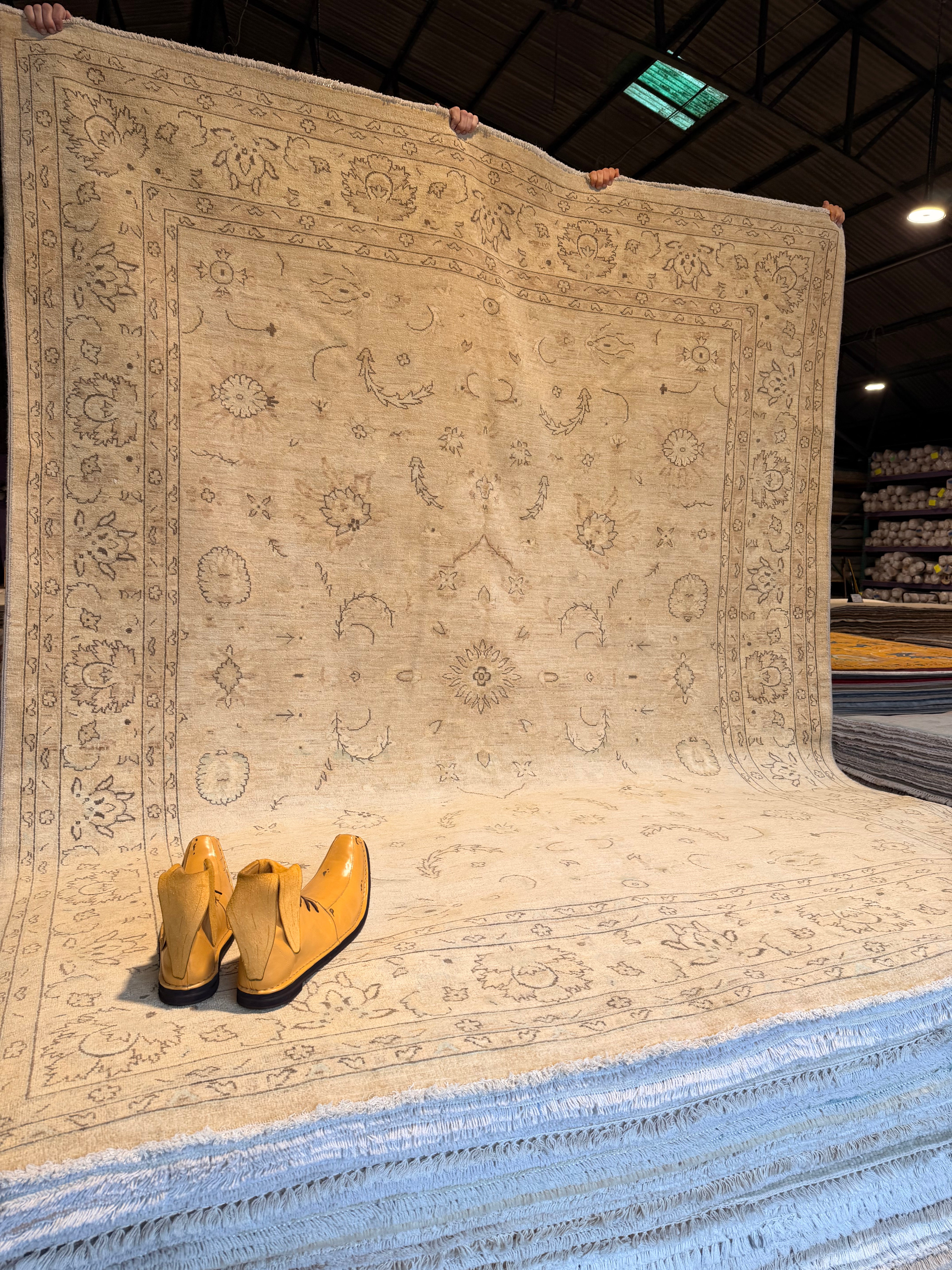 Natalia Dyer 7.10x9.7 Afghani Oushak Ivory Rug