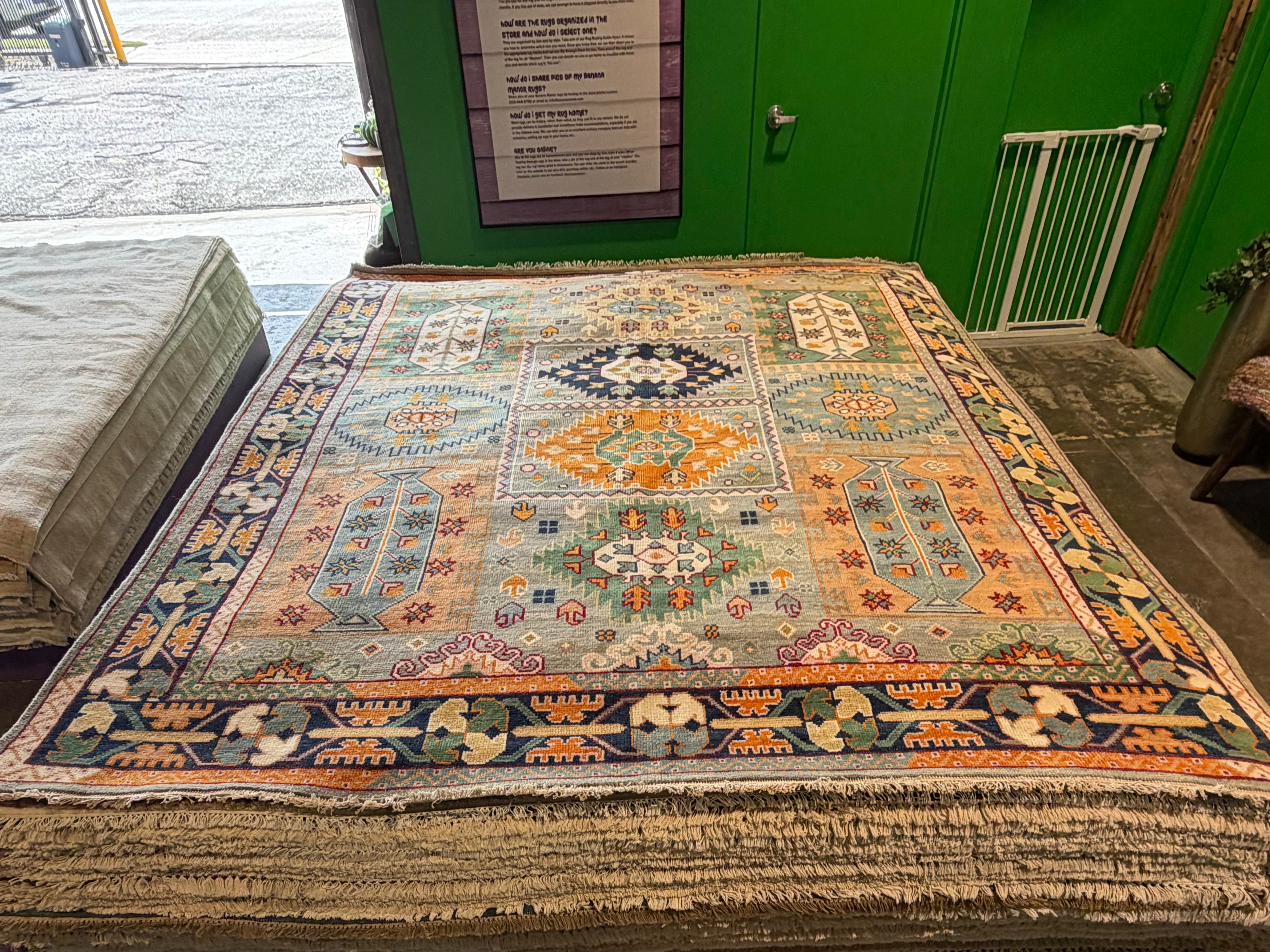 Lauren Norvelle 8x10 Multi Color Hand-Knotted Oushak Rug