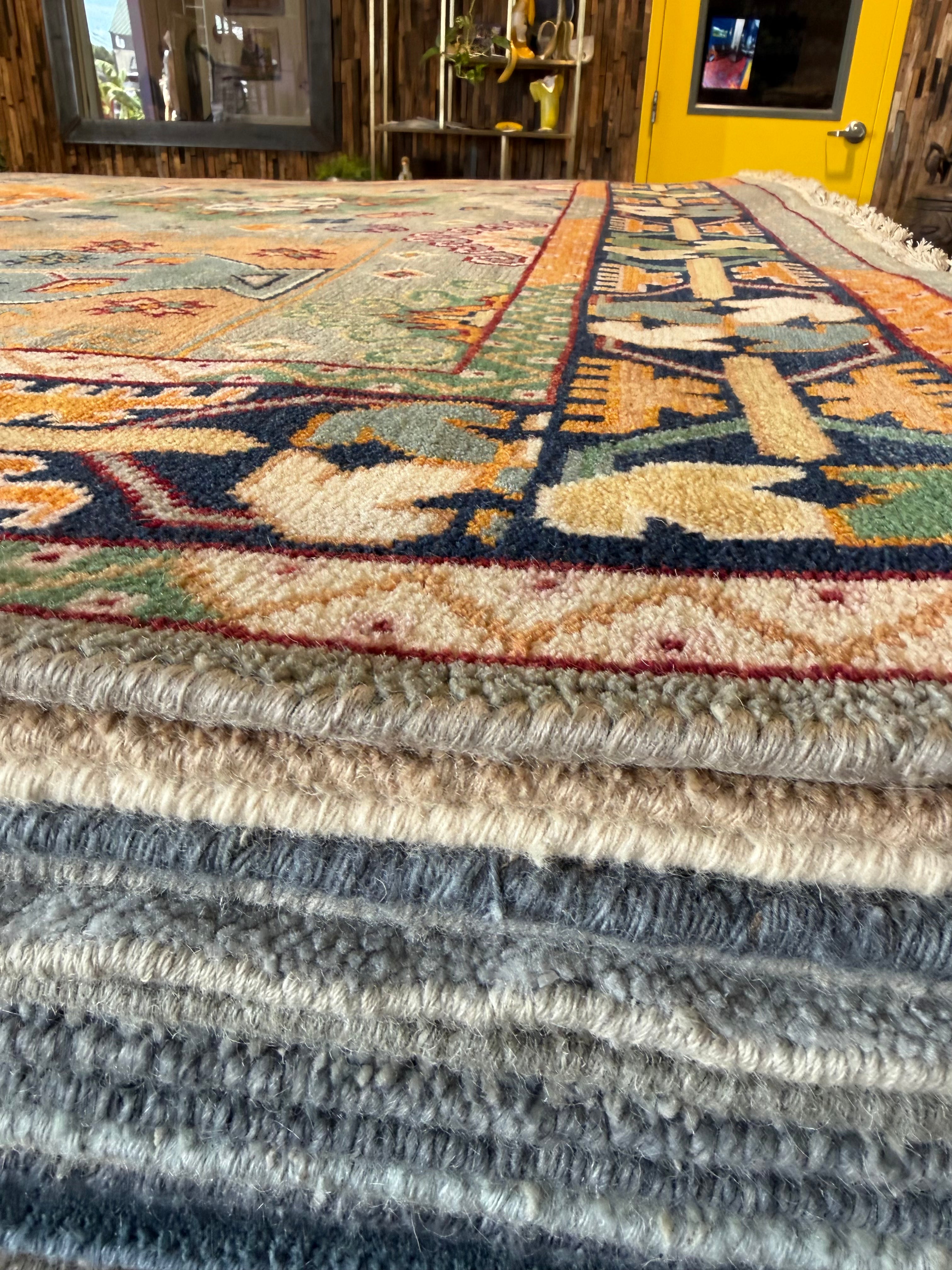 Lauren Norvelle 8x10 Multi Color Hand-Knotted Oushak Rug