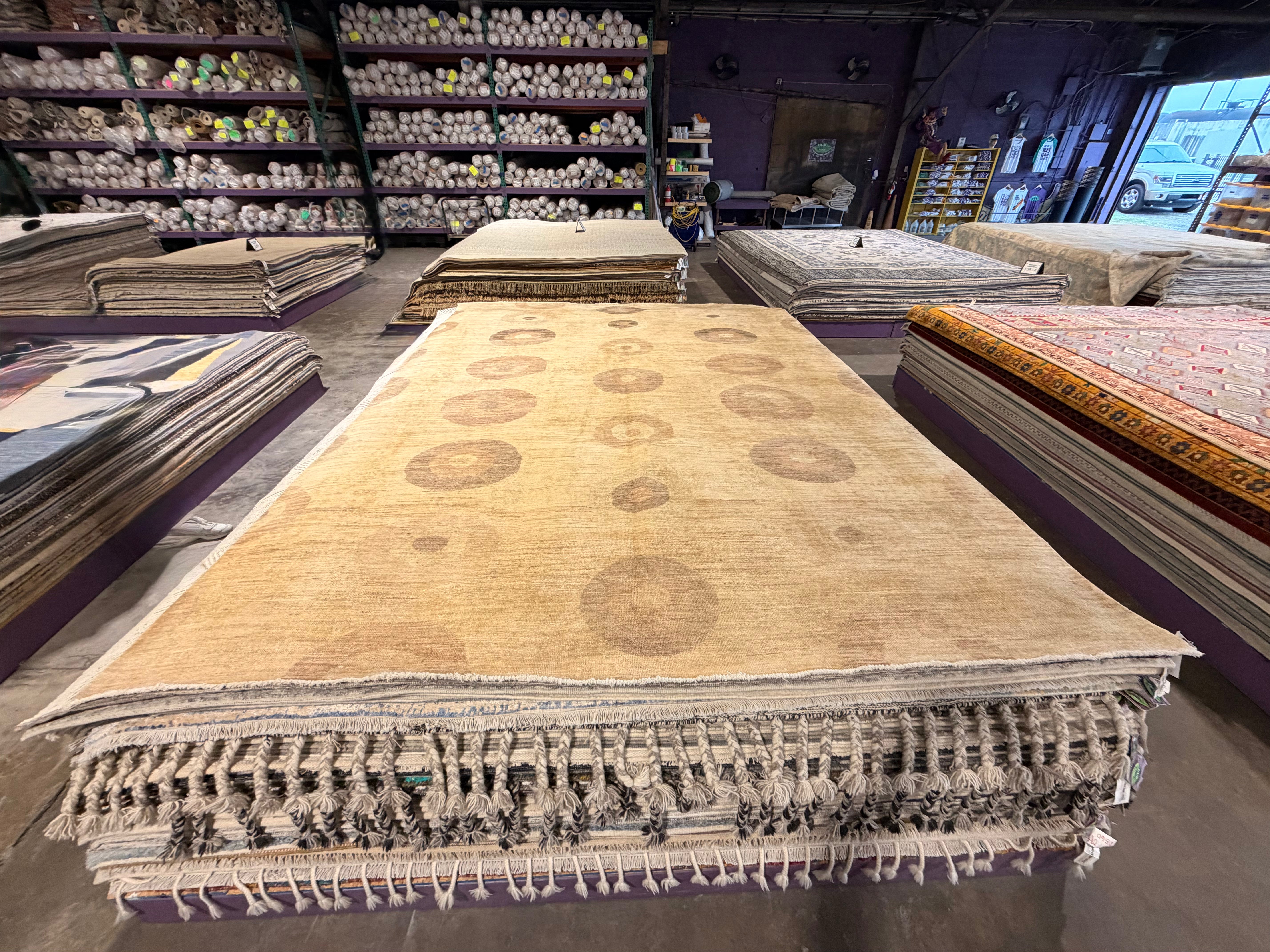 Maya Hawke 8.8x11.1 Afghani Oushak Tan Rug