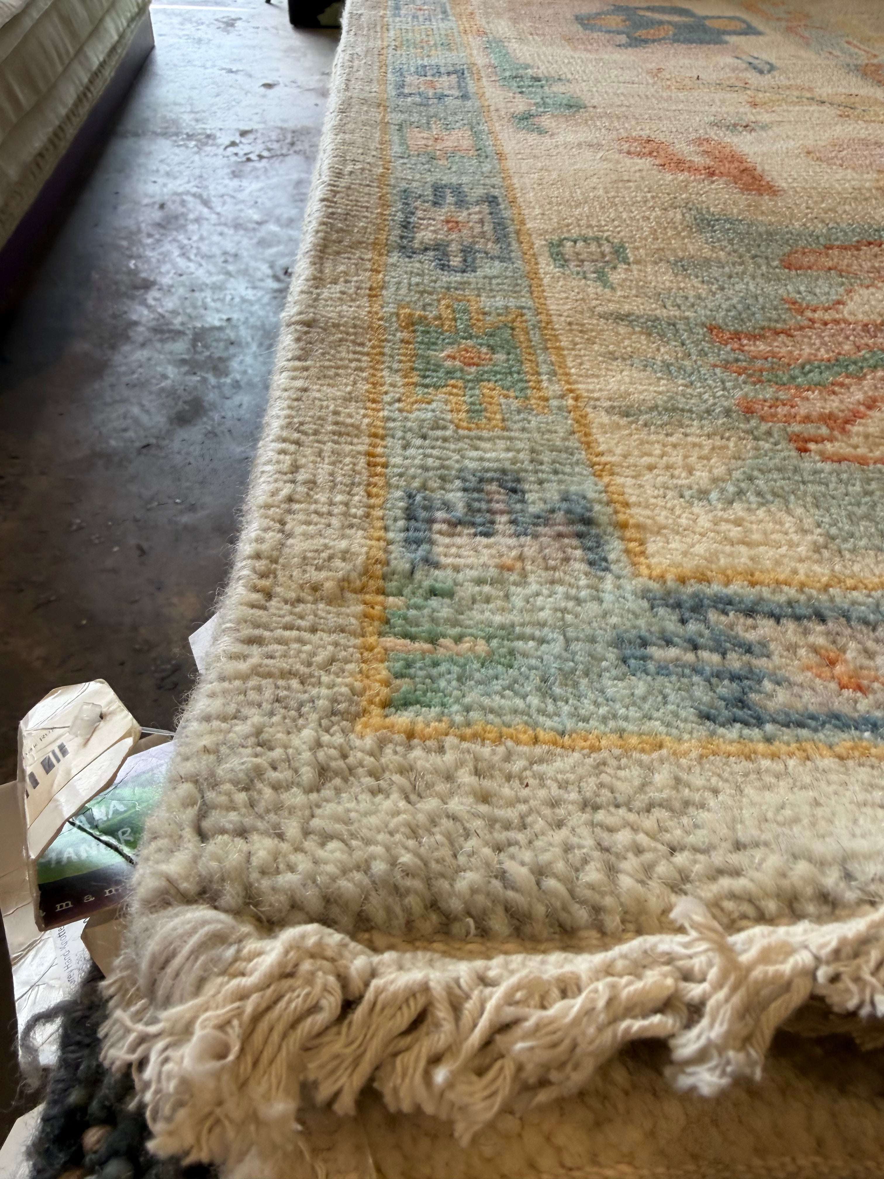 Jane Jacobs 8x10 Multi Color Hand-Knotted Oushak Rug