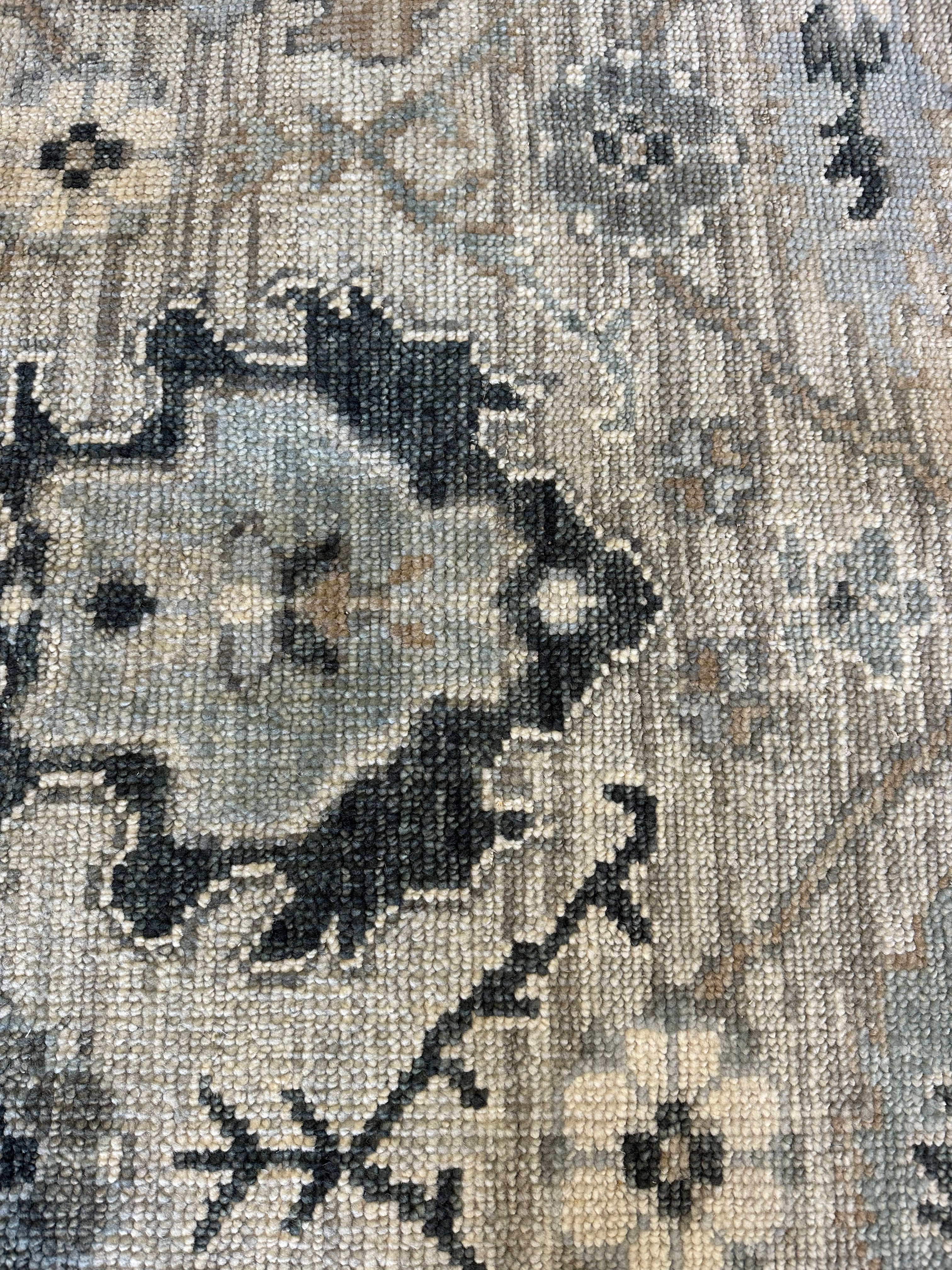 Princess Caroline 12.2x14.6 Tan Hand-Knotted Oushak Rug