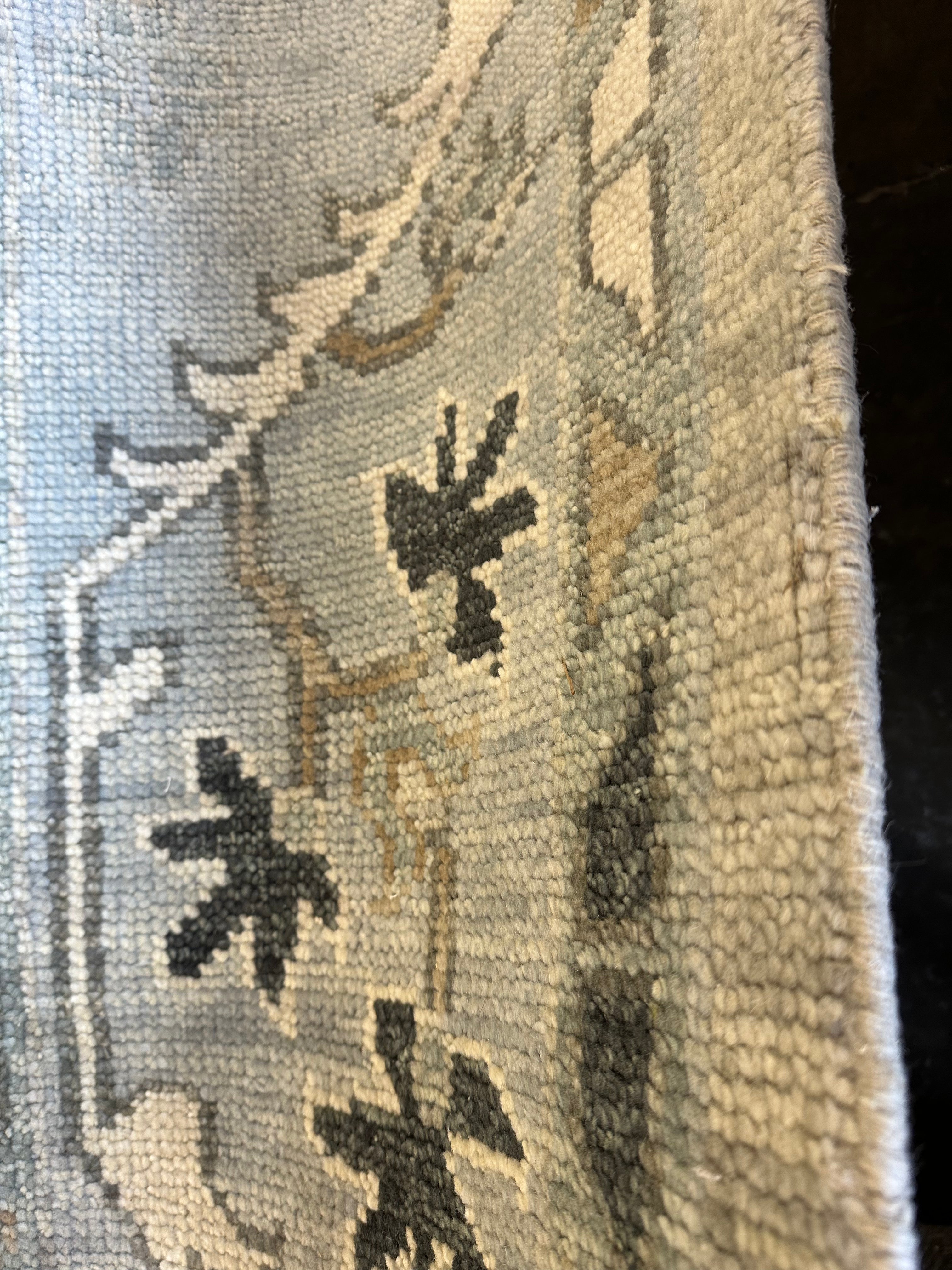 Princess Caroline 12.2x14.6 Tan Hand-Knotted Oushak Rug