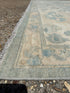 Ellen Costa 12x17.4 Blue Whitewashed Afghani Oushak