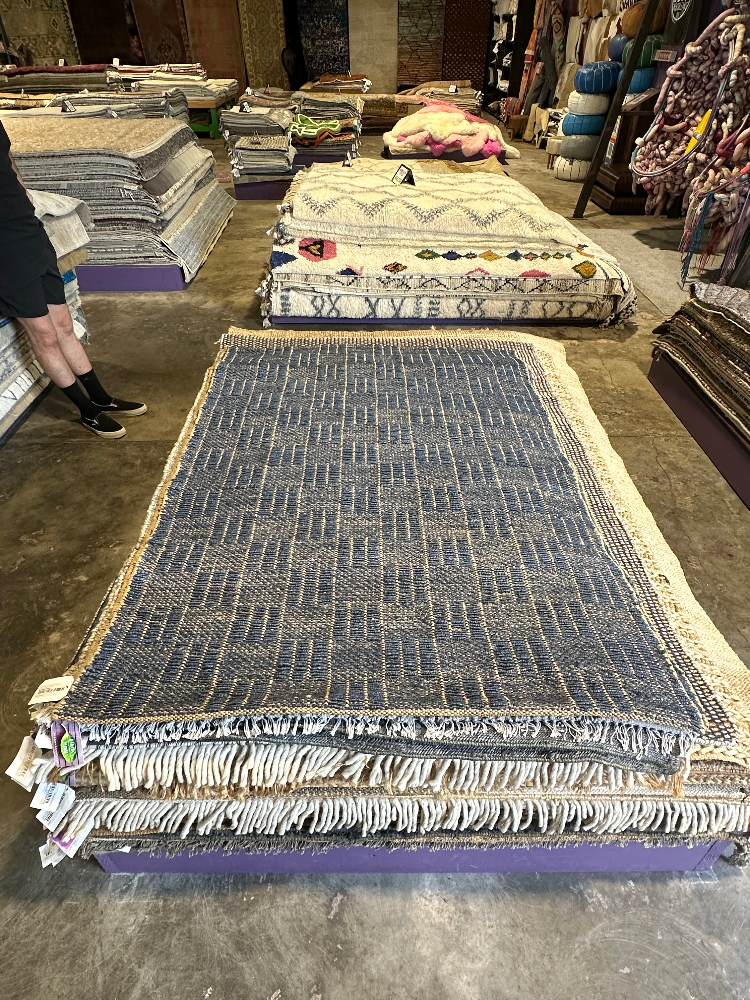 Selma Hacker 5.9x7.9 Jute Box Design Rug