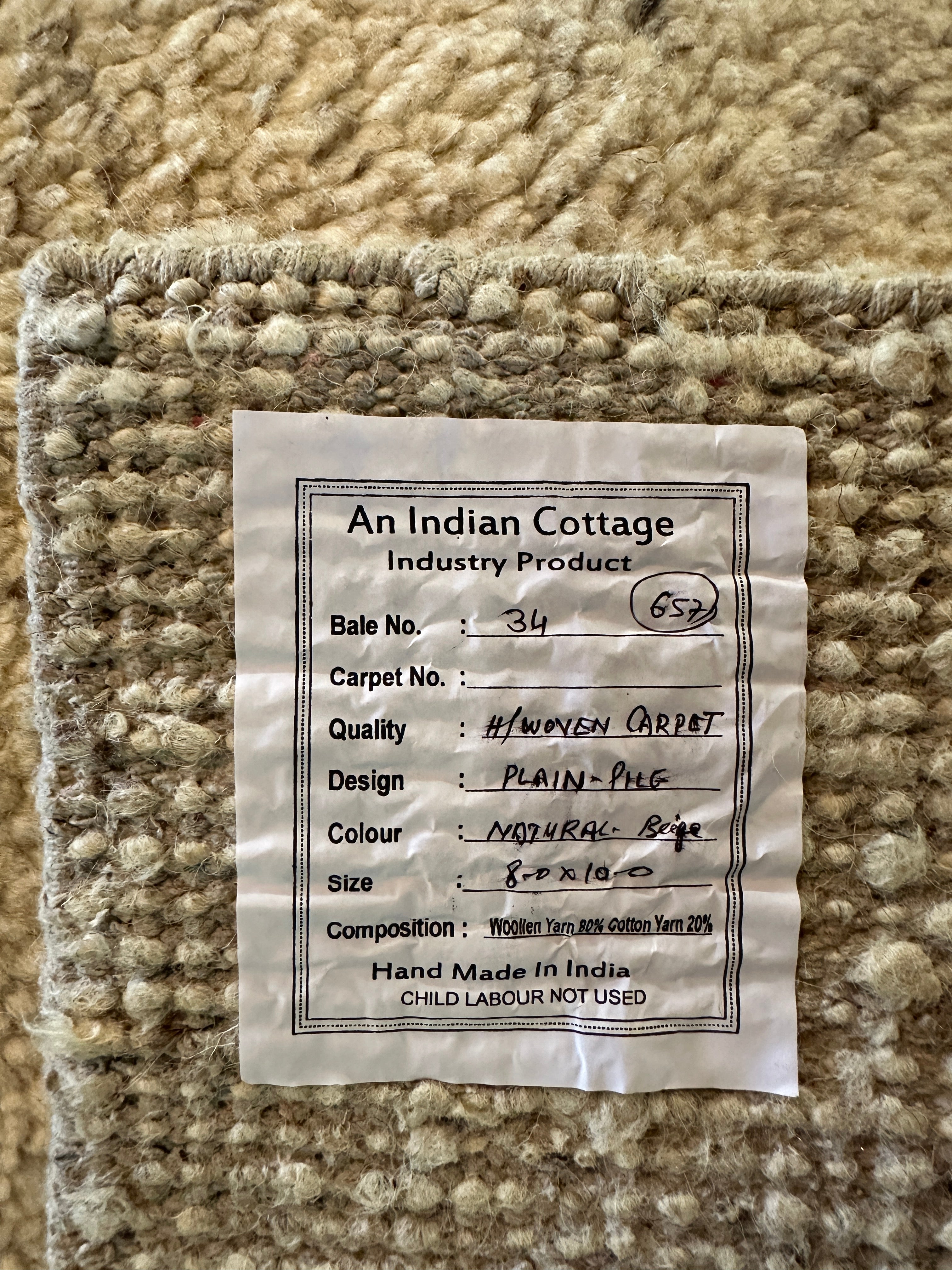 Billy Zane 8x10 Handwoven Grey Mix Wool Rug